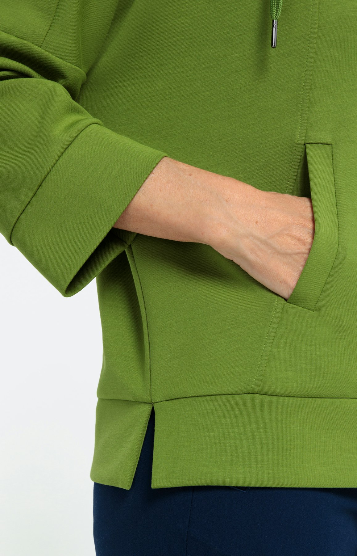 Legere Sweatjacke mit 3/4-Ärmel