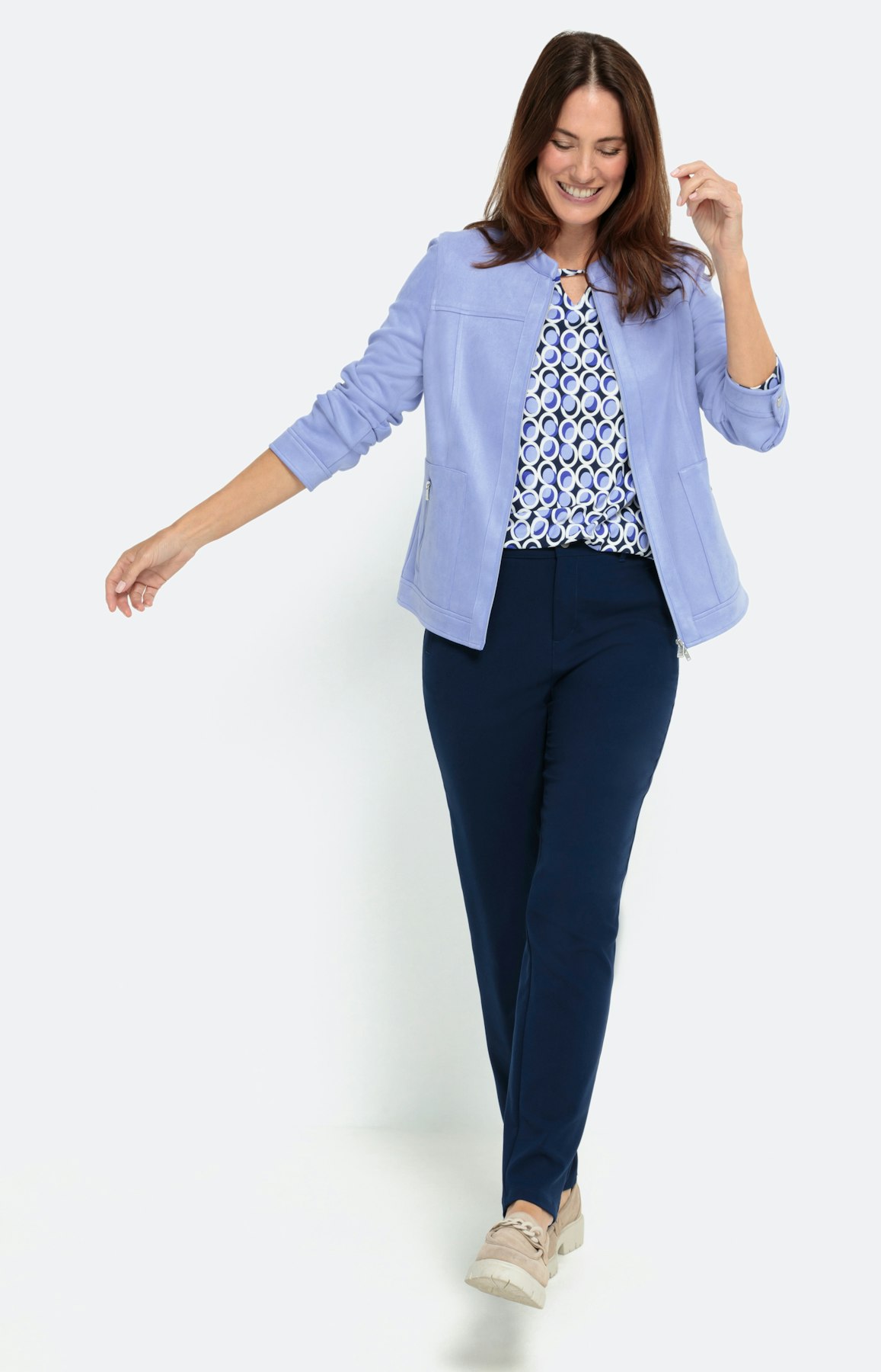 Moderne Jacke in Veloursleder-Optik