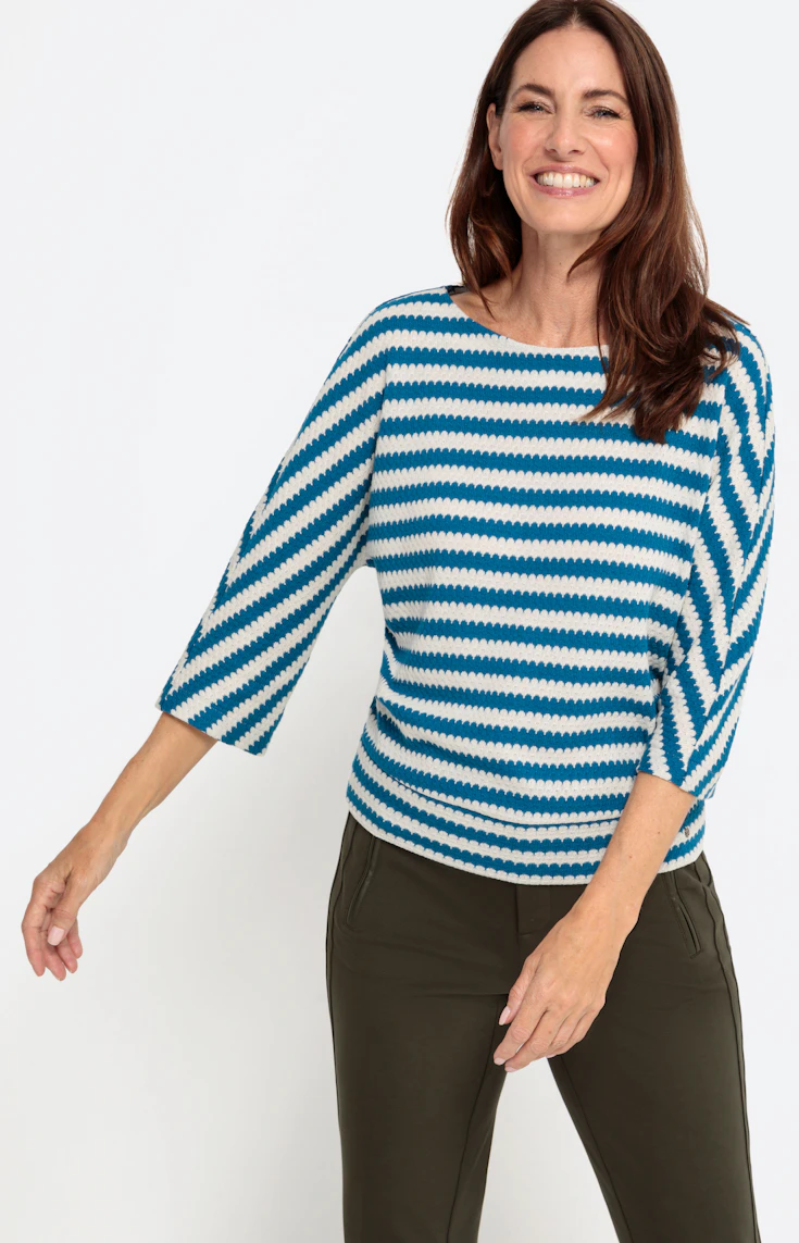 Gestreiftes Sweatshirt, blau