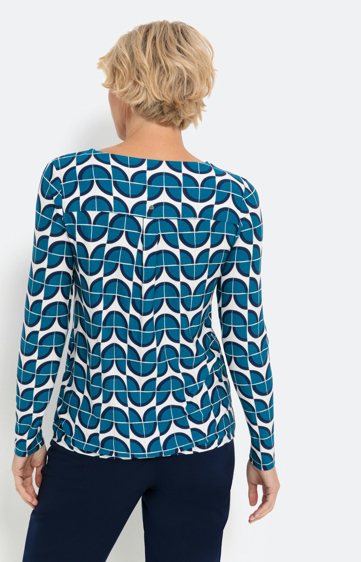 Gedessineerd shirt met lange mouwen