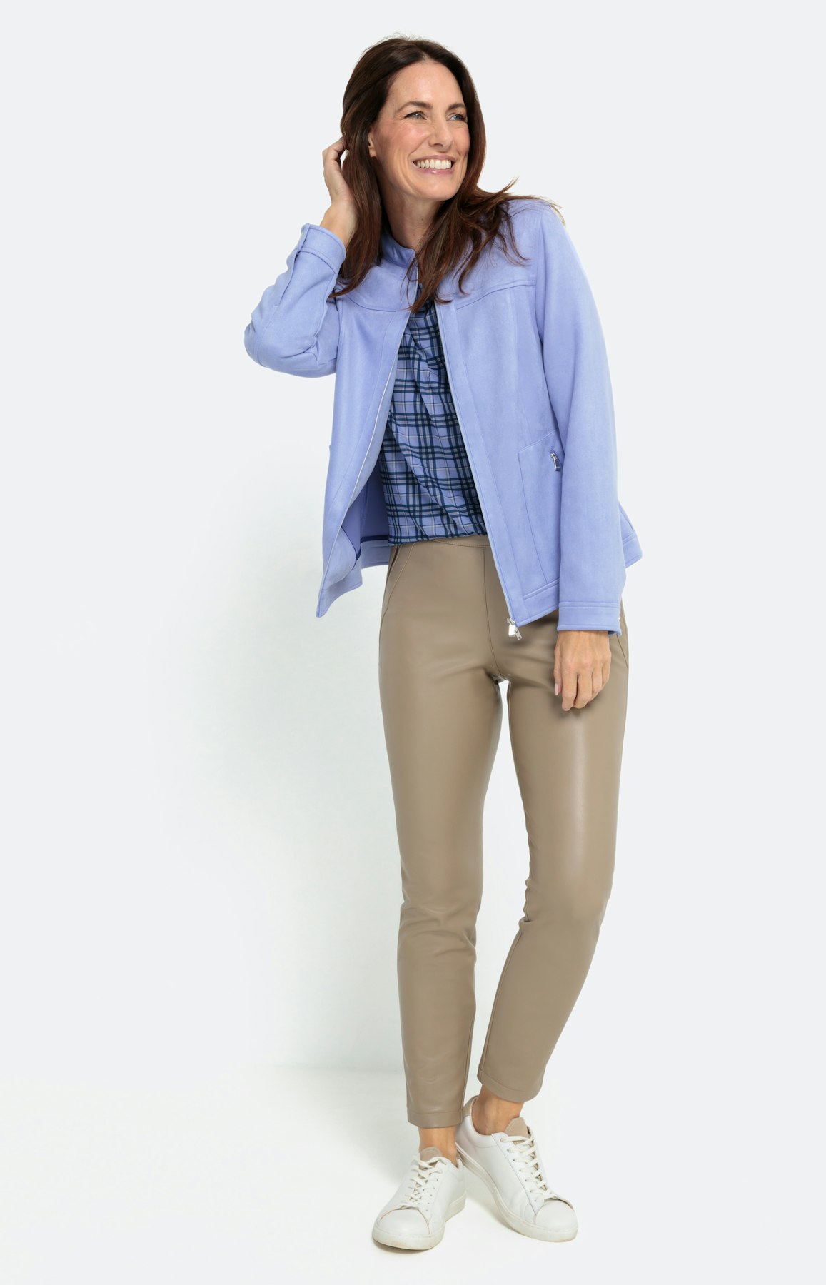 Shirt met lange mouwen van mesh