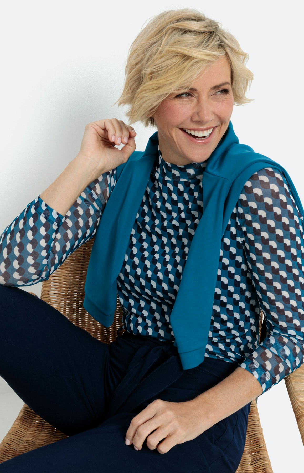 Langarmshirt aus Mesh