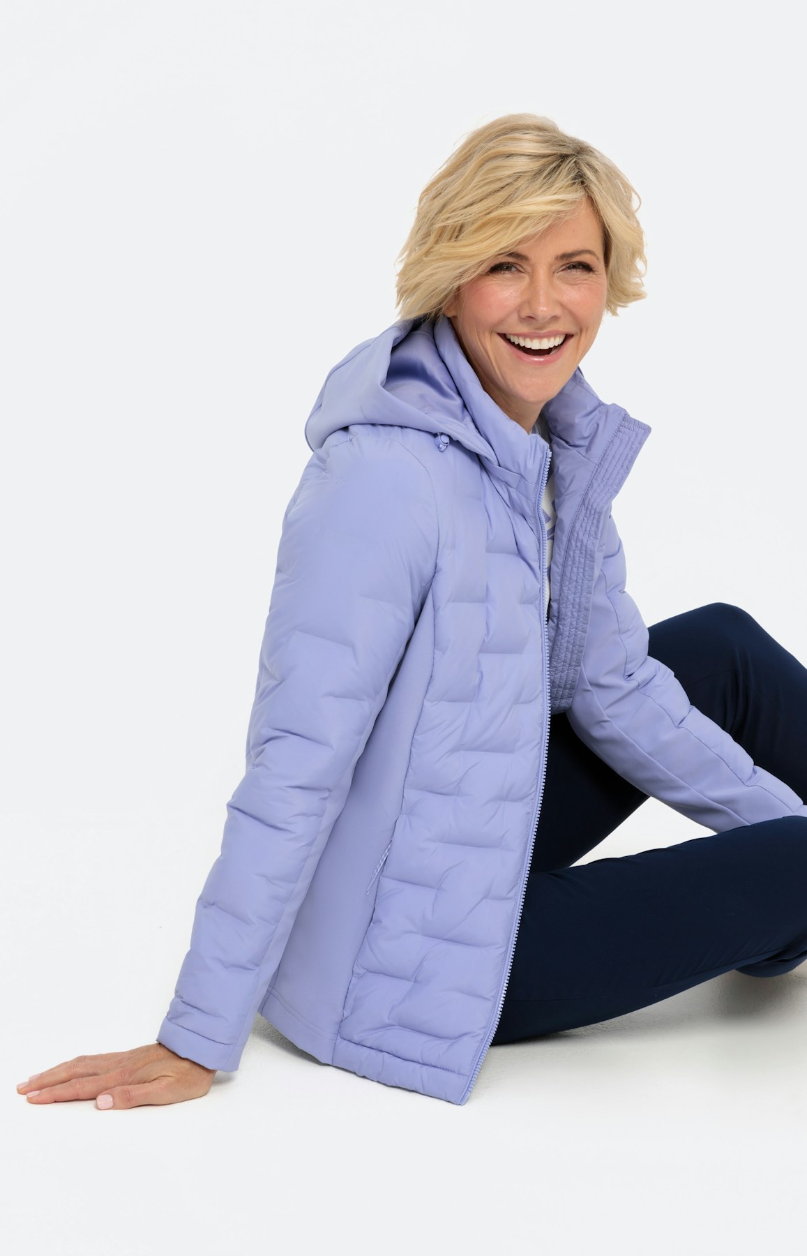 Gewatteerde jas met ritssluiting