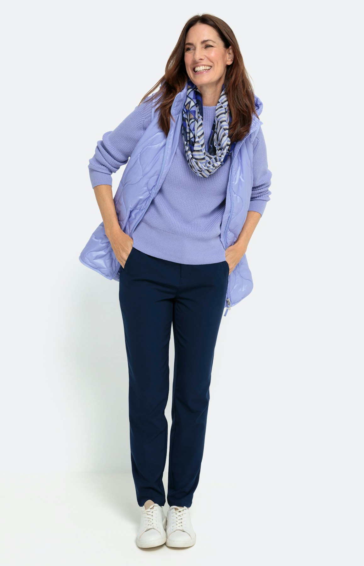 Trui met lange mouwen en kraag