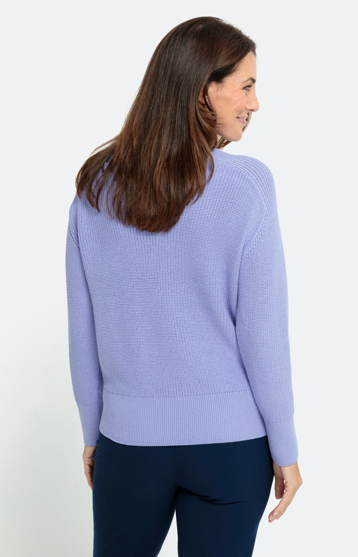 Trui met lange mouwen en kraag