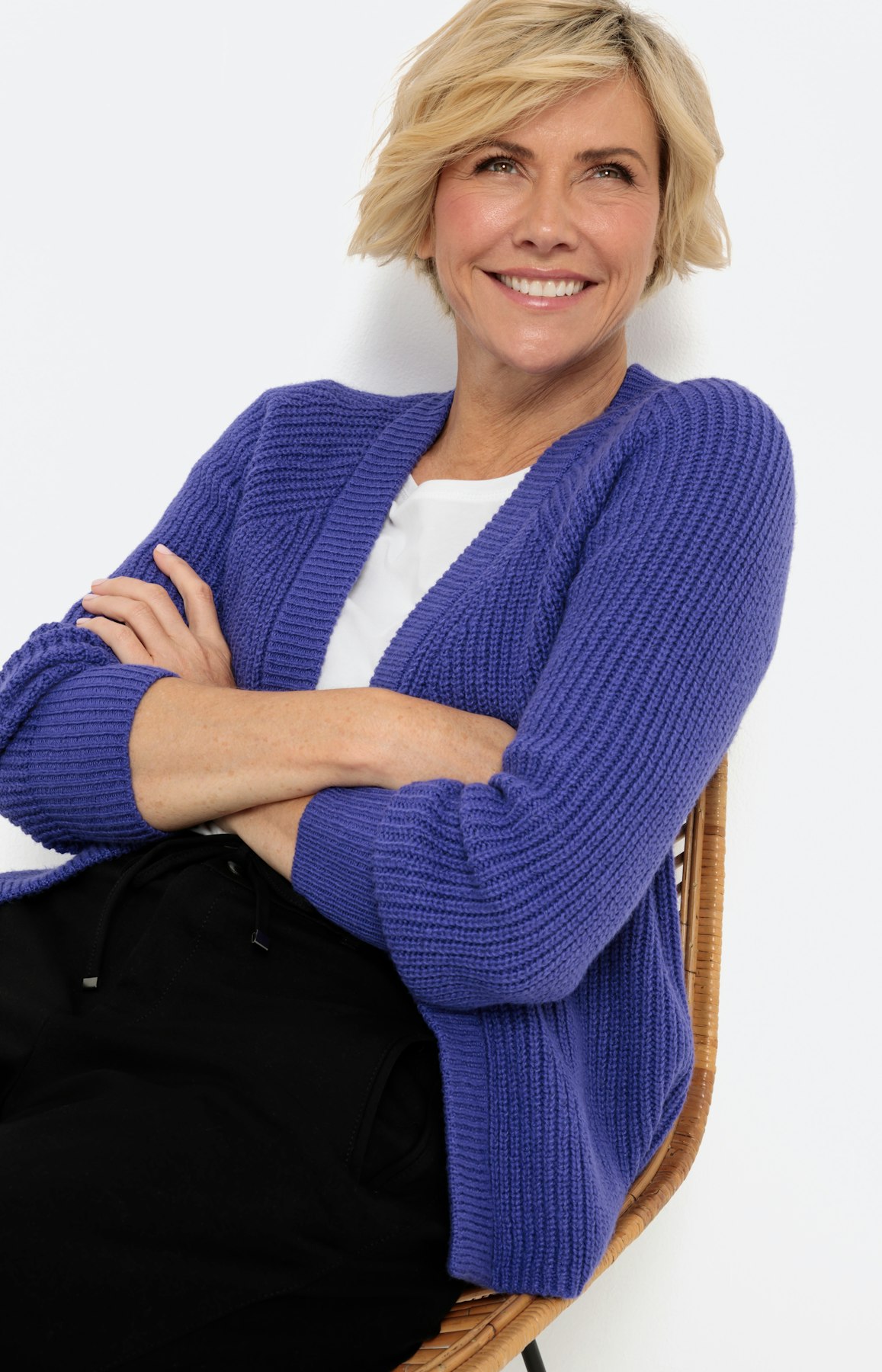 Langarm Cardigan mit Knopf