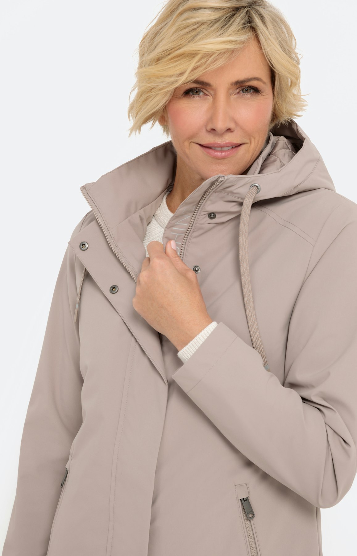Softshelljacke im Parka-Design