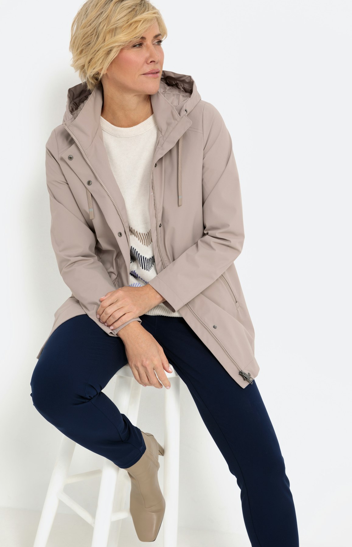 Softshelljacke im Parka-Design