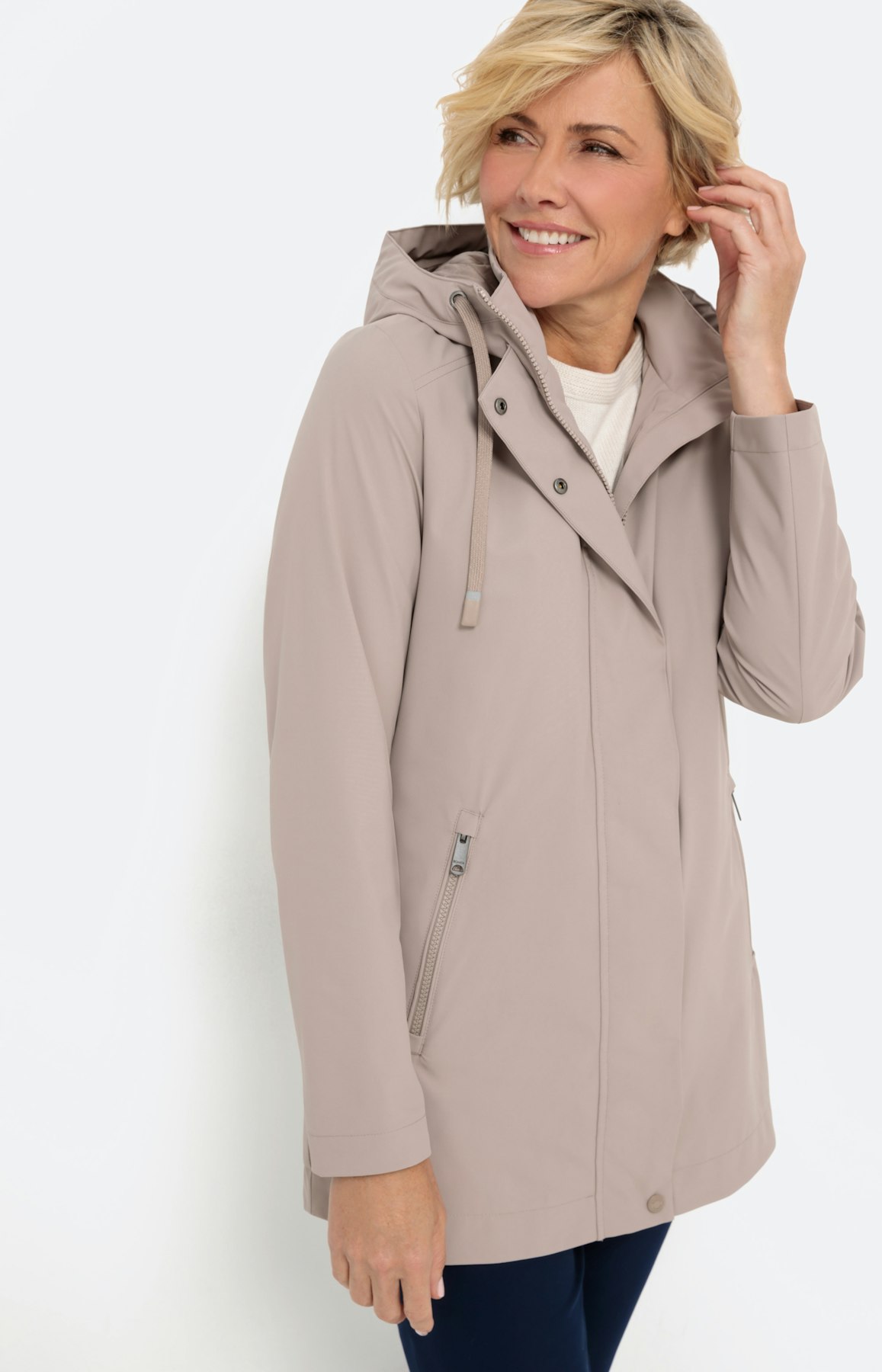 Softshelljacke im Parka-Design