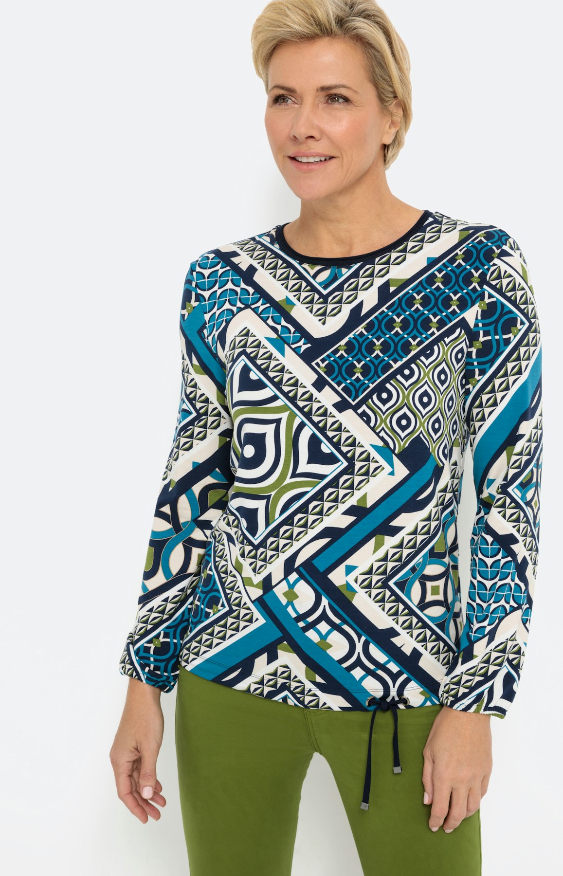 Langarmshirt im Patchwork Design