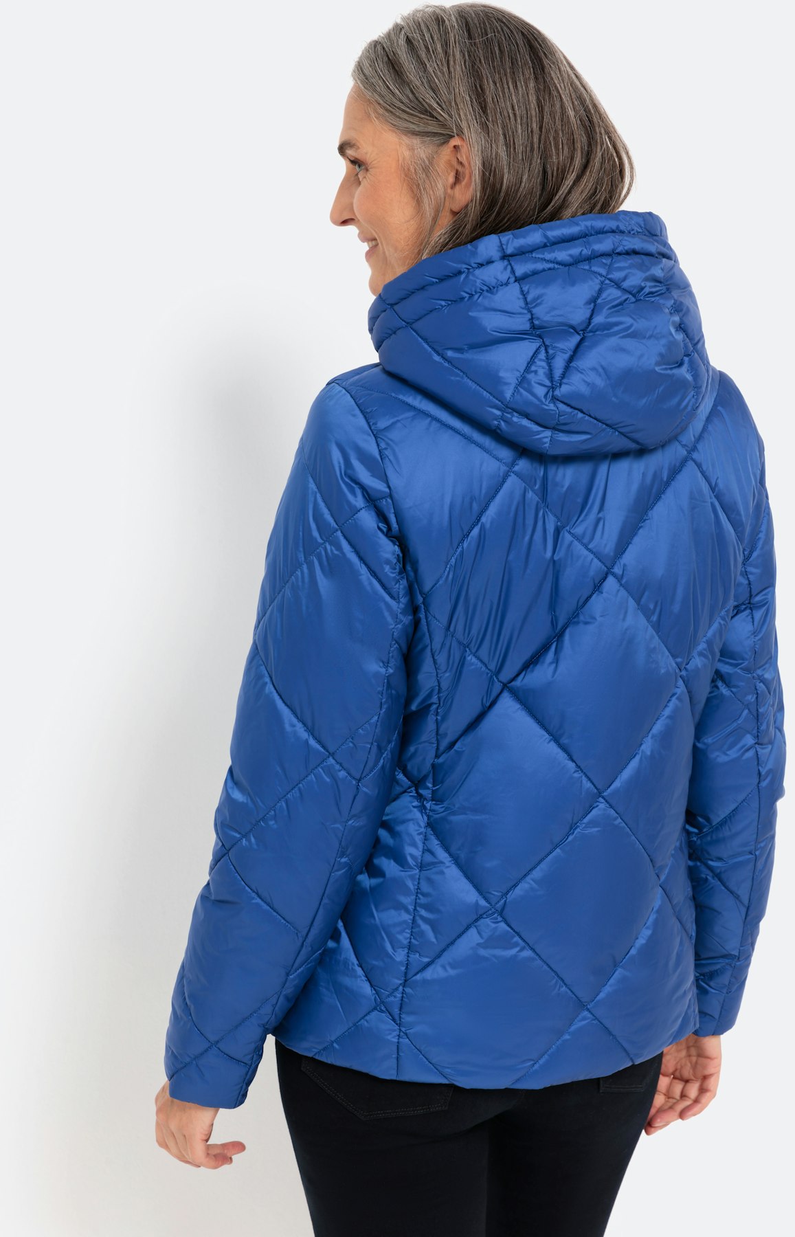 Glatte Jacke in Stepp-Optik