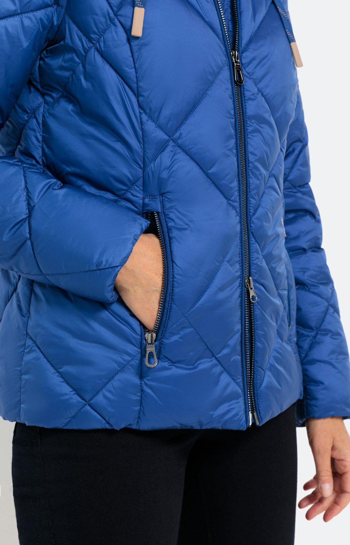 Glatte Jacke in Stepp-Optik