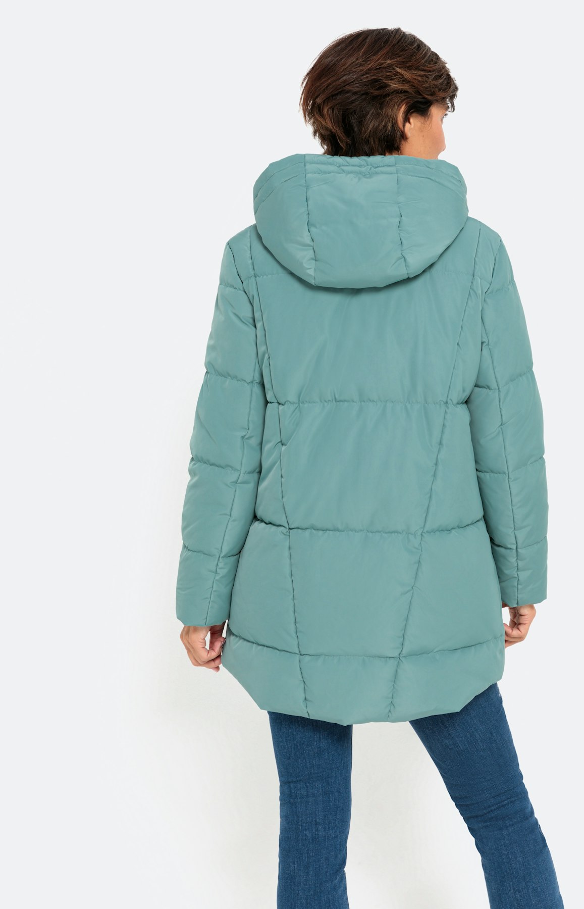 Gewatteerde jas met afneembare capuchon