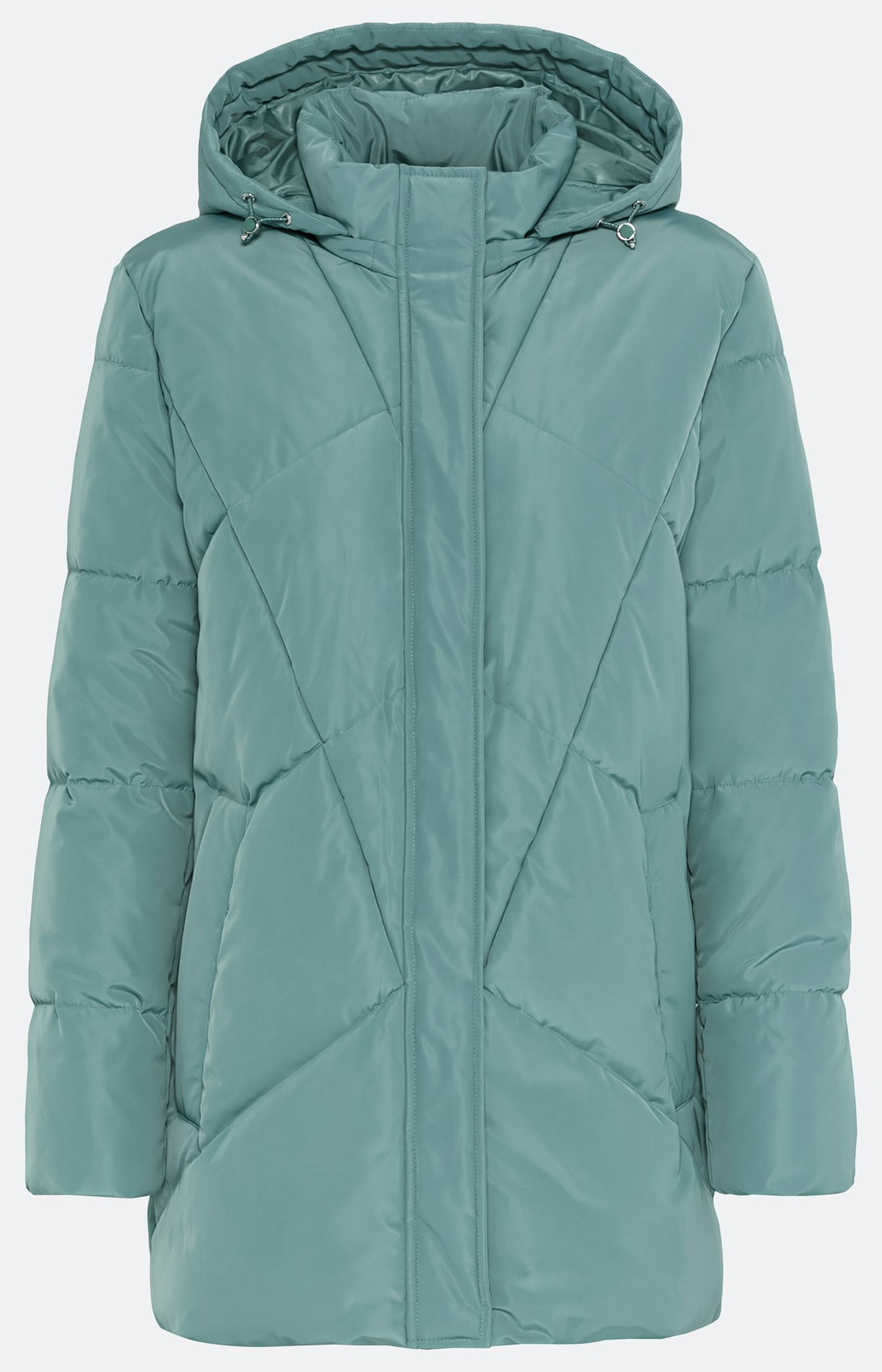 Gewatteerde jas met afneembare capuchon