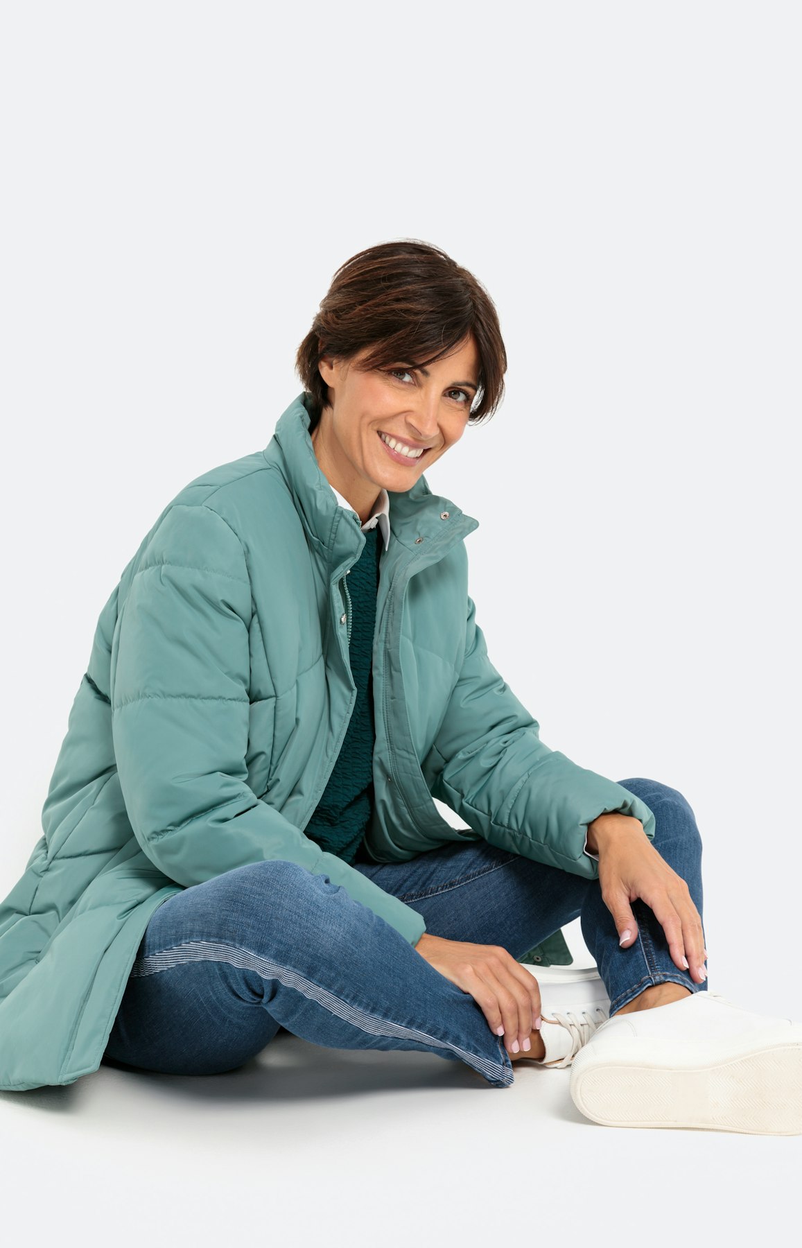 Gewatteerde jas met afneembare capuchon