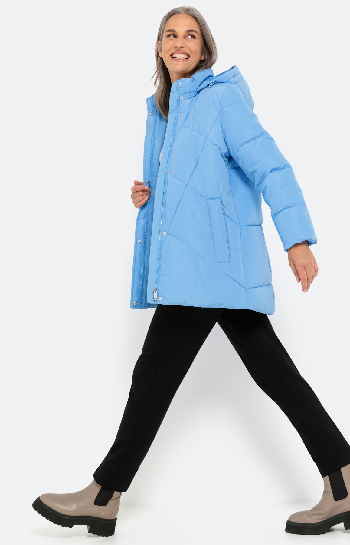 Wattierte Jacke in Stepp-Optik