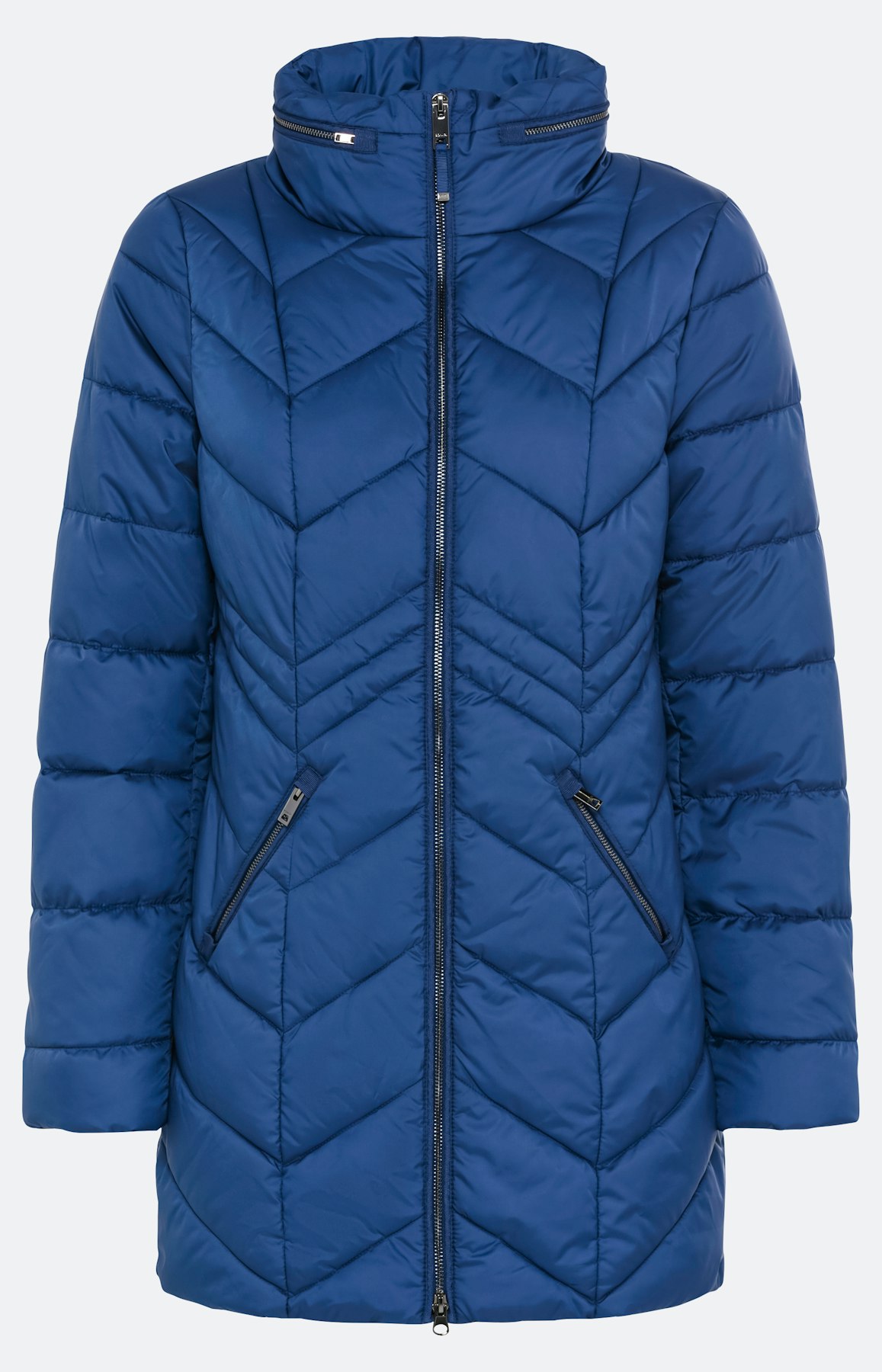 Gewatteerde jas met verborgen capuchon