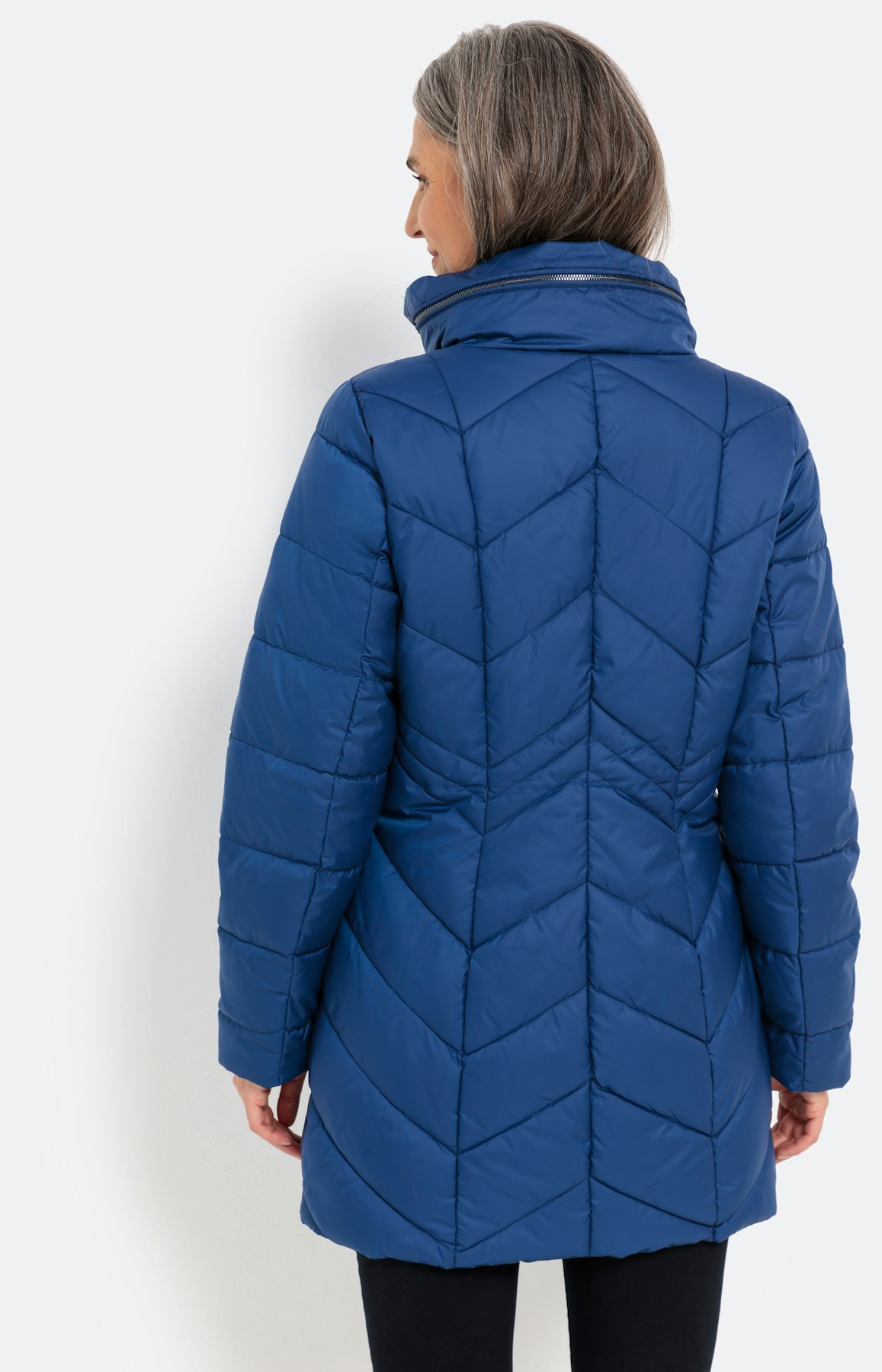 Gewatteerde jas met verborgen capuchon