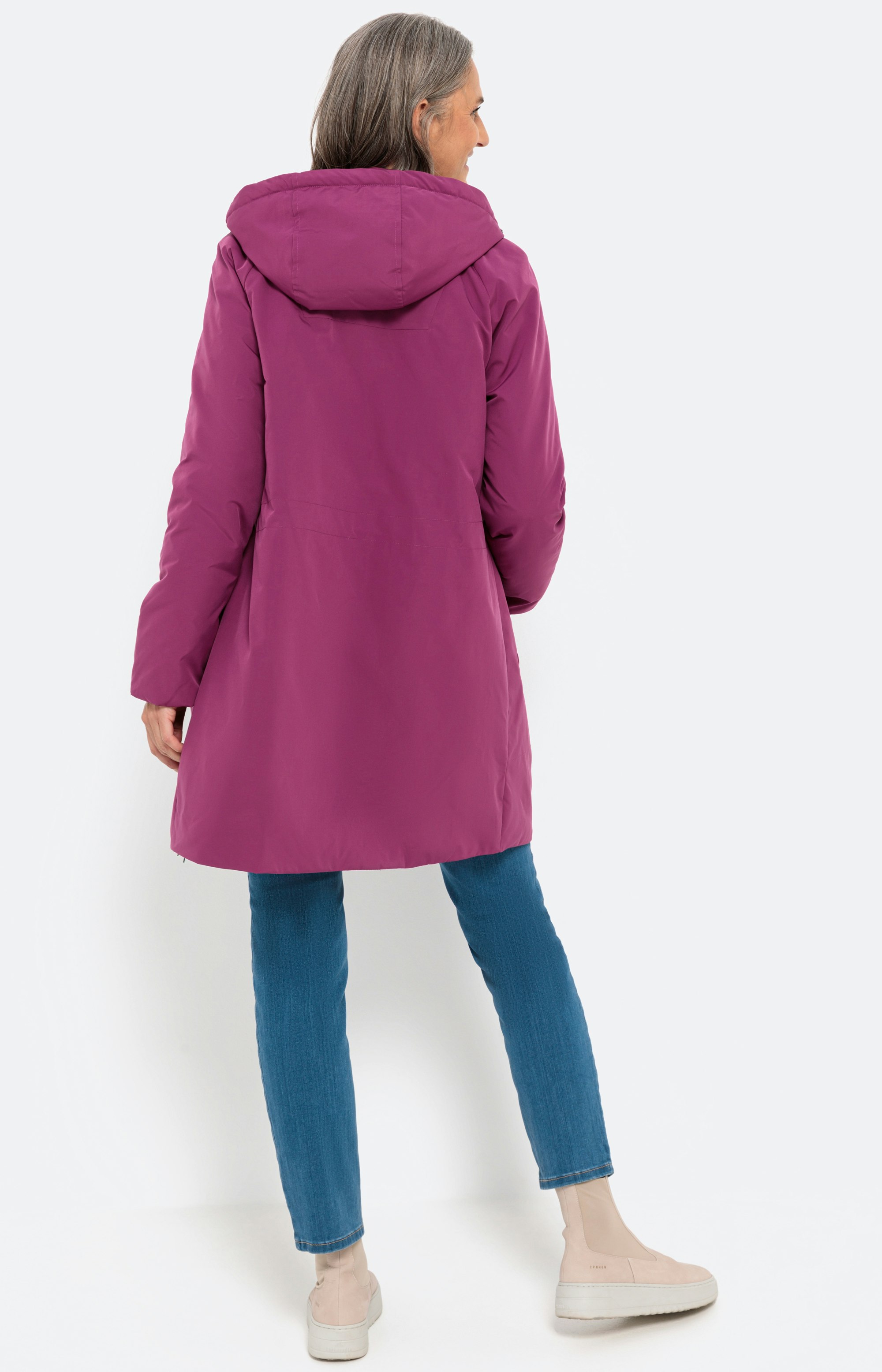 Wattierter Parka mit Taillen-Tunnelzug und Raglanärmel – Bonita