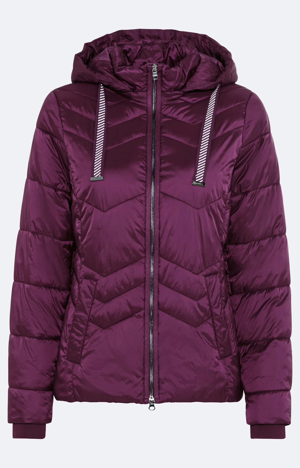 Jacke mit Zickzack-Steppung, pflaume