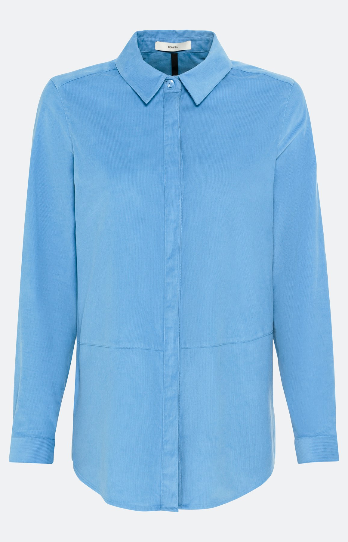 Overhemd blouse van babycord, bleu
