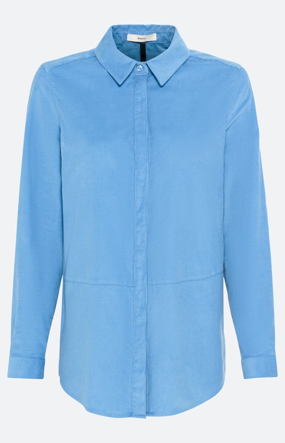 Overhemd blouse van babycord, bleu