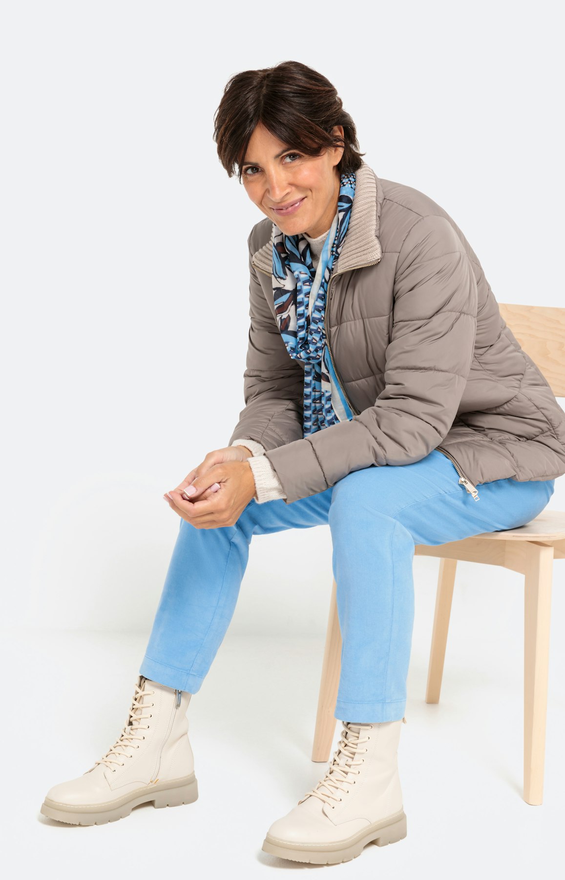 Cordhose aus Feincord, himmelblau