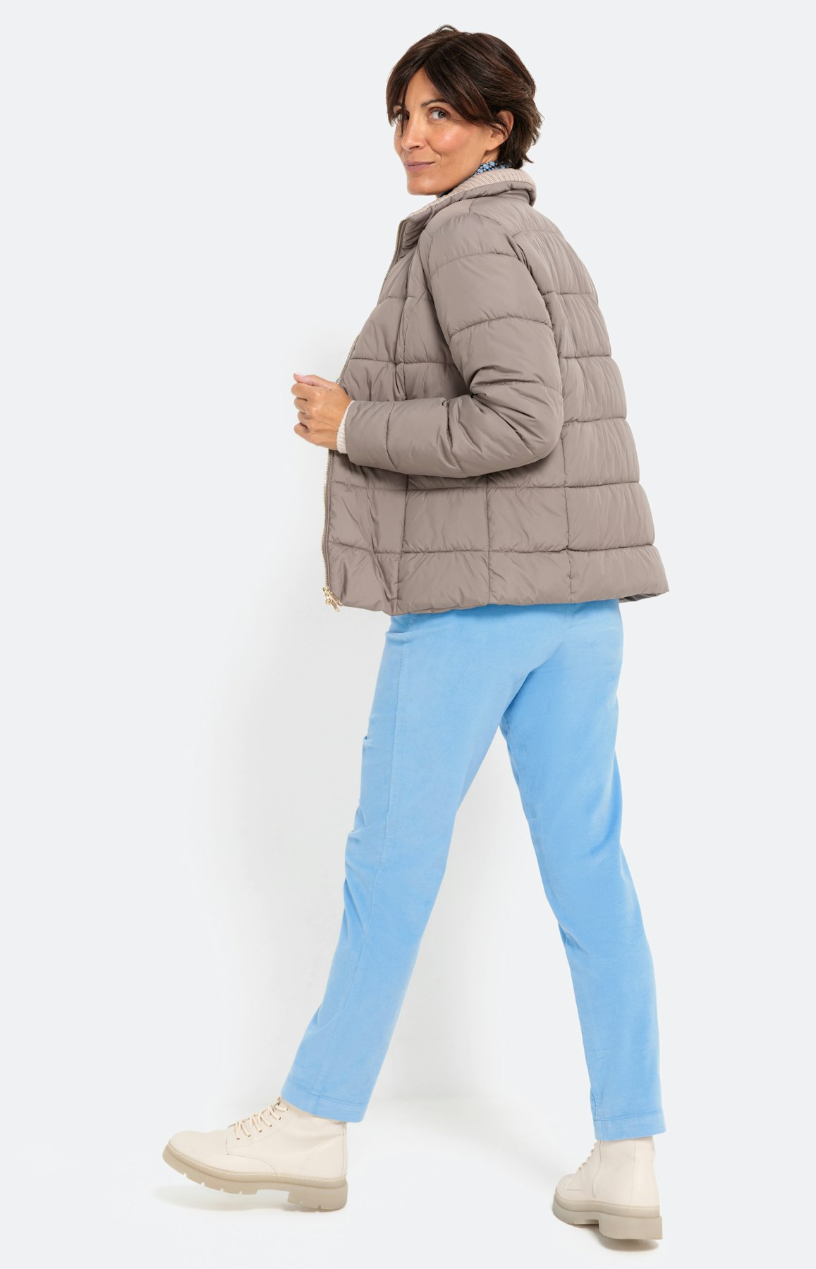 Cordhose aus Feincord, himmelblau