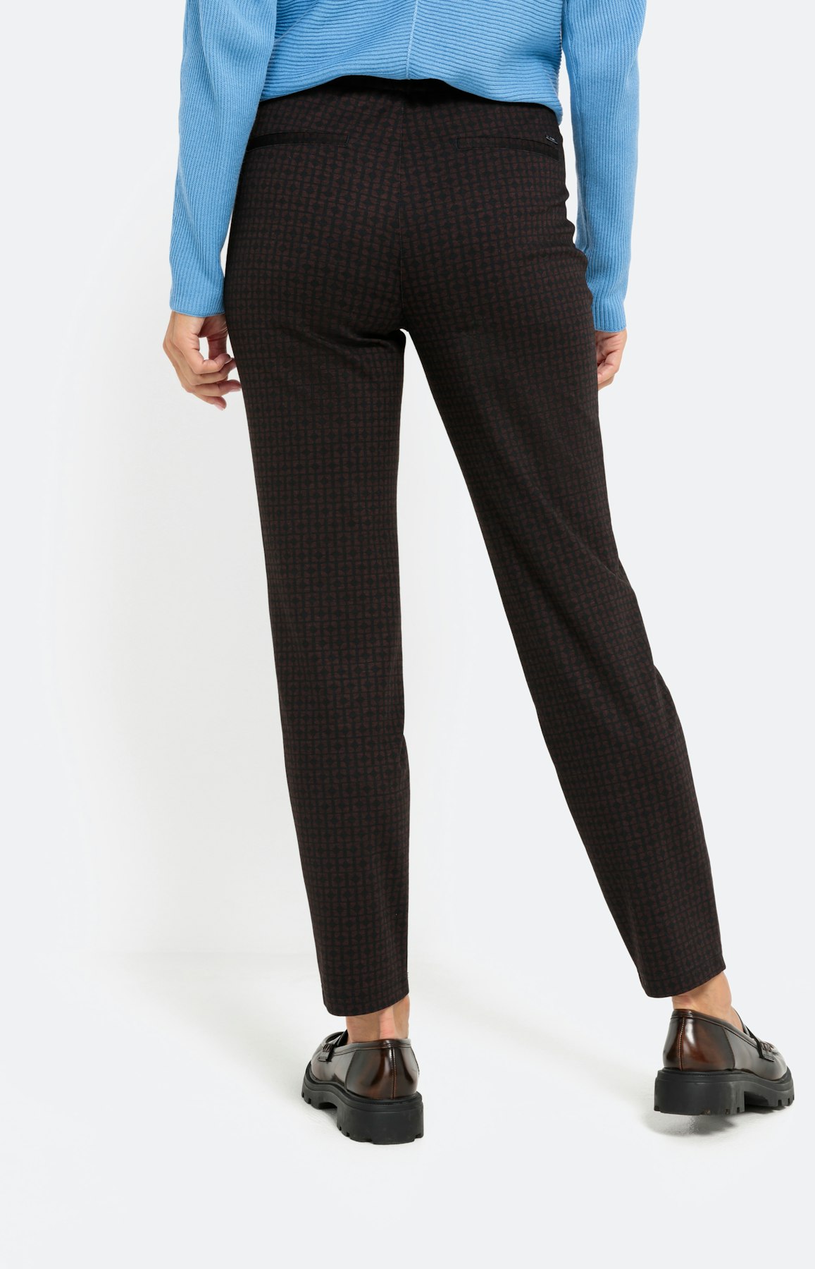 Jogger in een elastische materialenmix