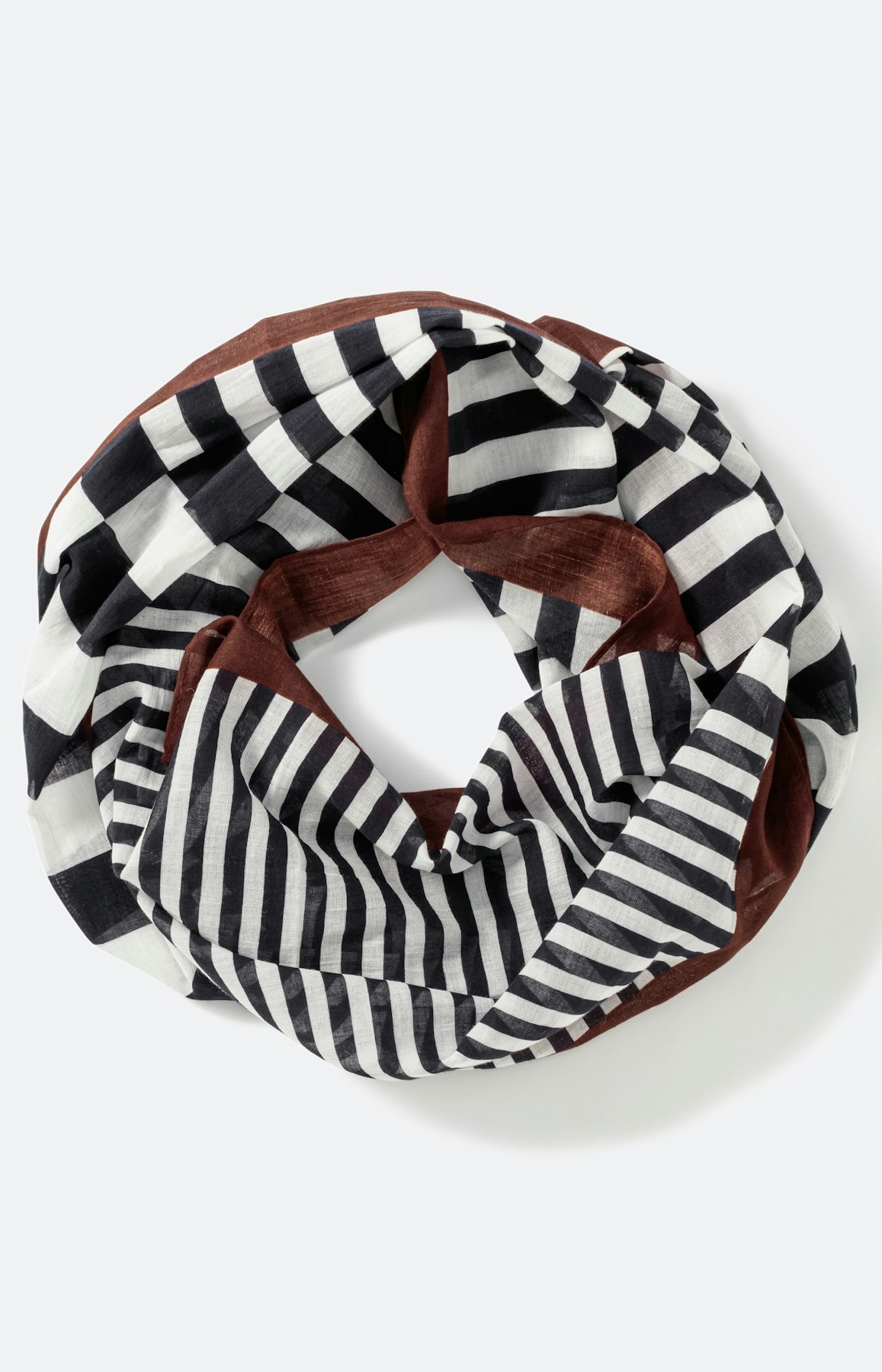 Loopschal mit Streifenmuster