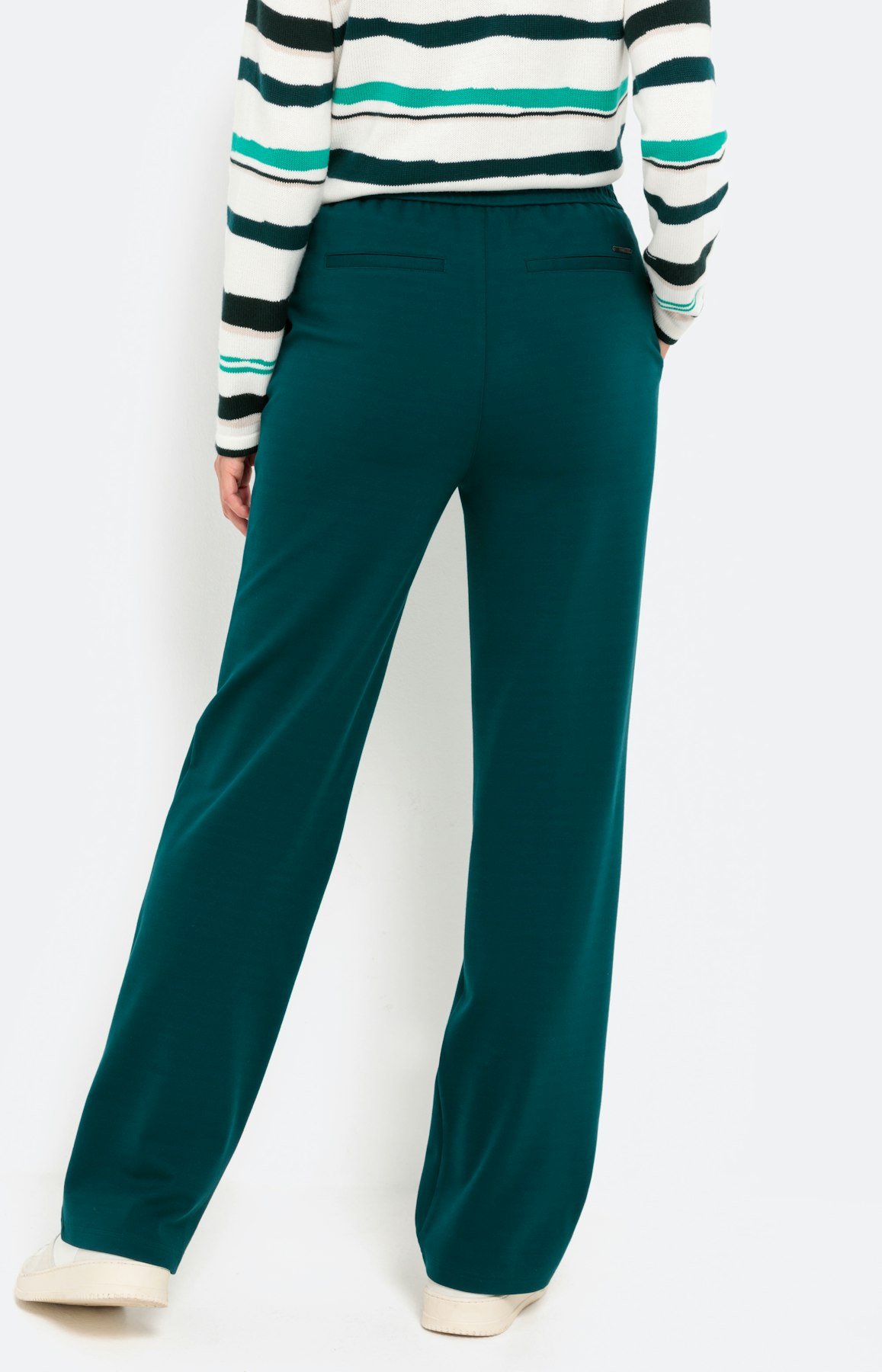 Softe Hose im Marlene Stil, dunkelgrün