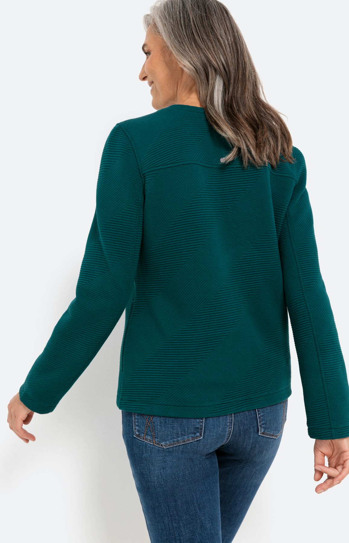 Moderne blazer in tricotkwaliteit