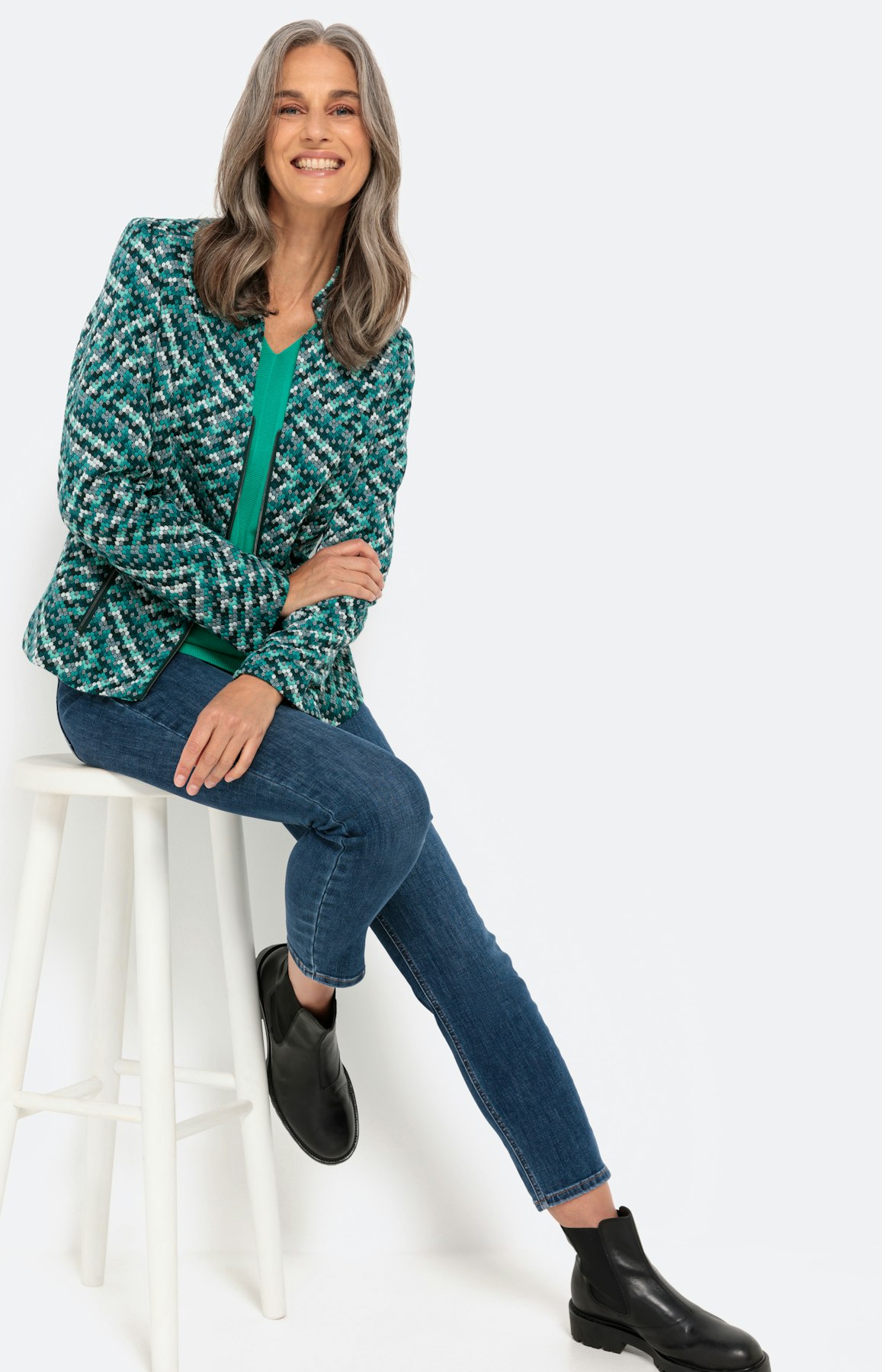 Blazer in Bouclé-Optik