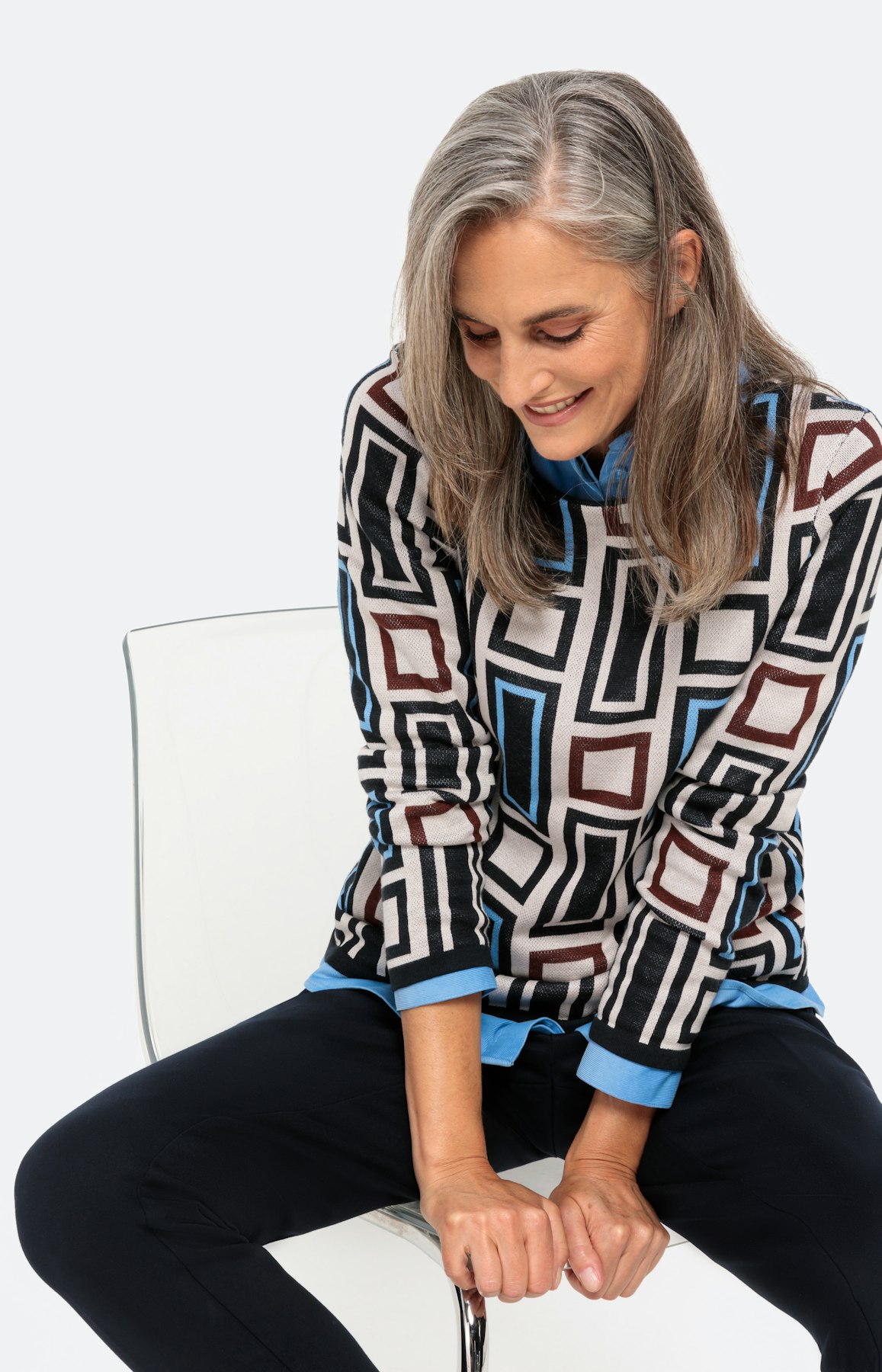 Strickpullover mit Jacquardmuster