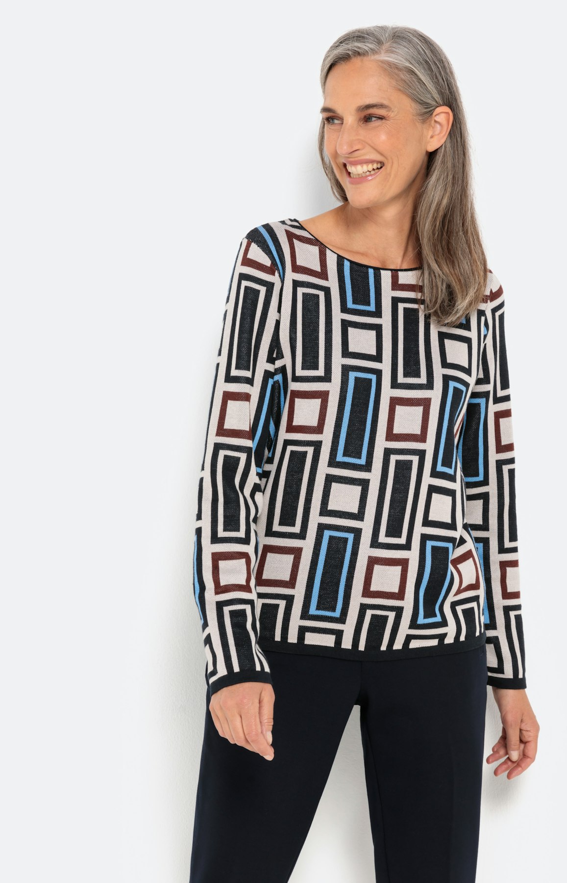 Strickpullover mit Jacquardmuster