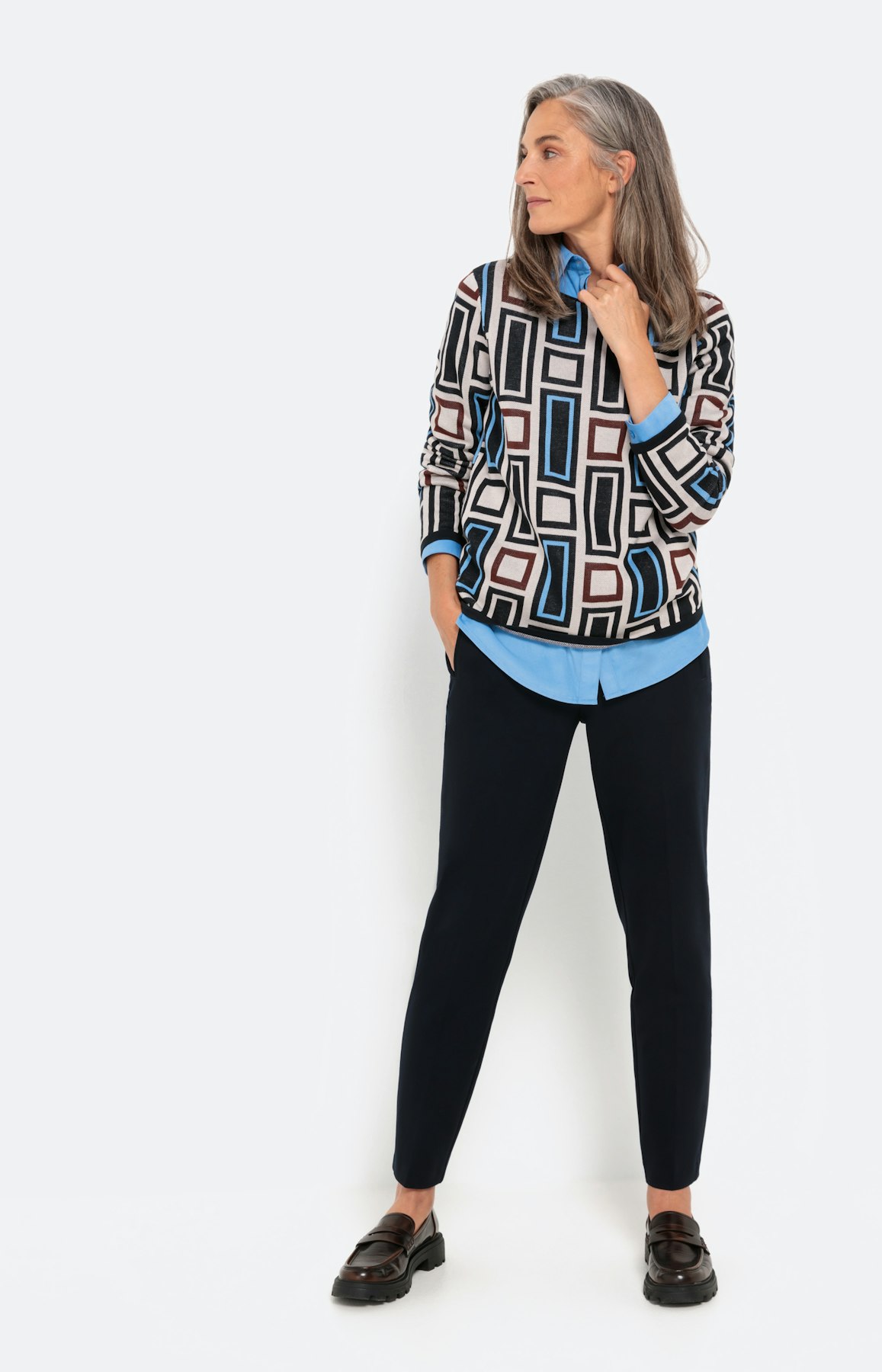 Strickpullover mit Jacquardmuster