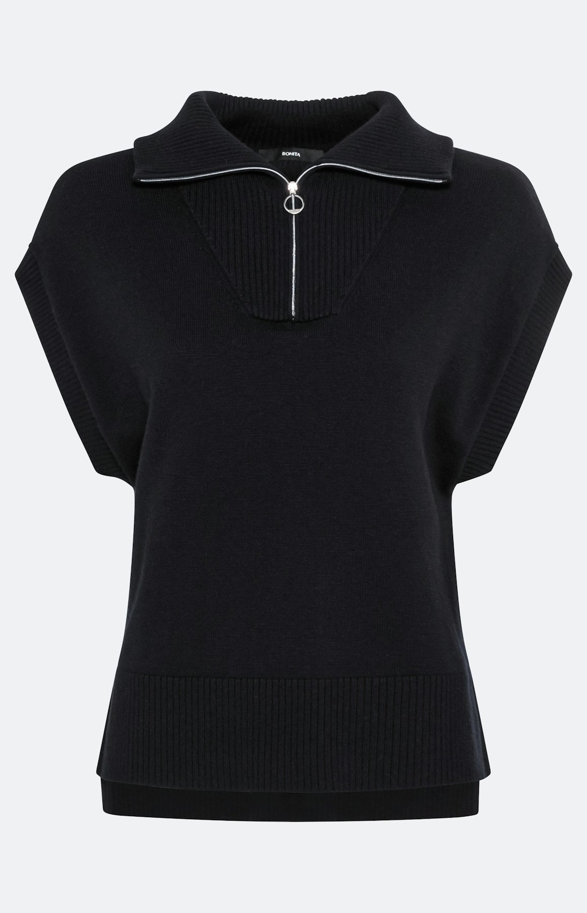 Pullunder mit Umlegekragen und Zipper