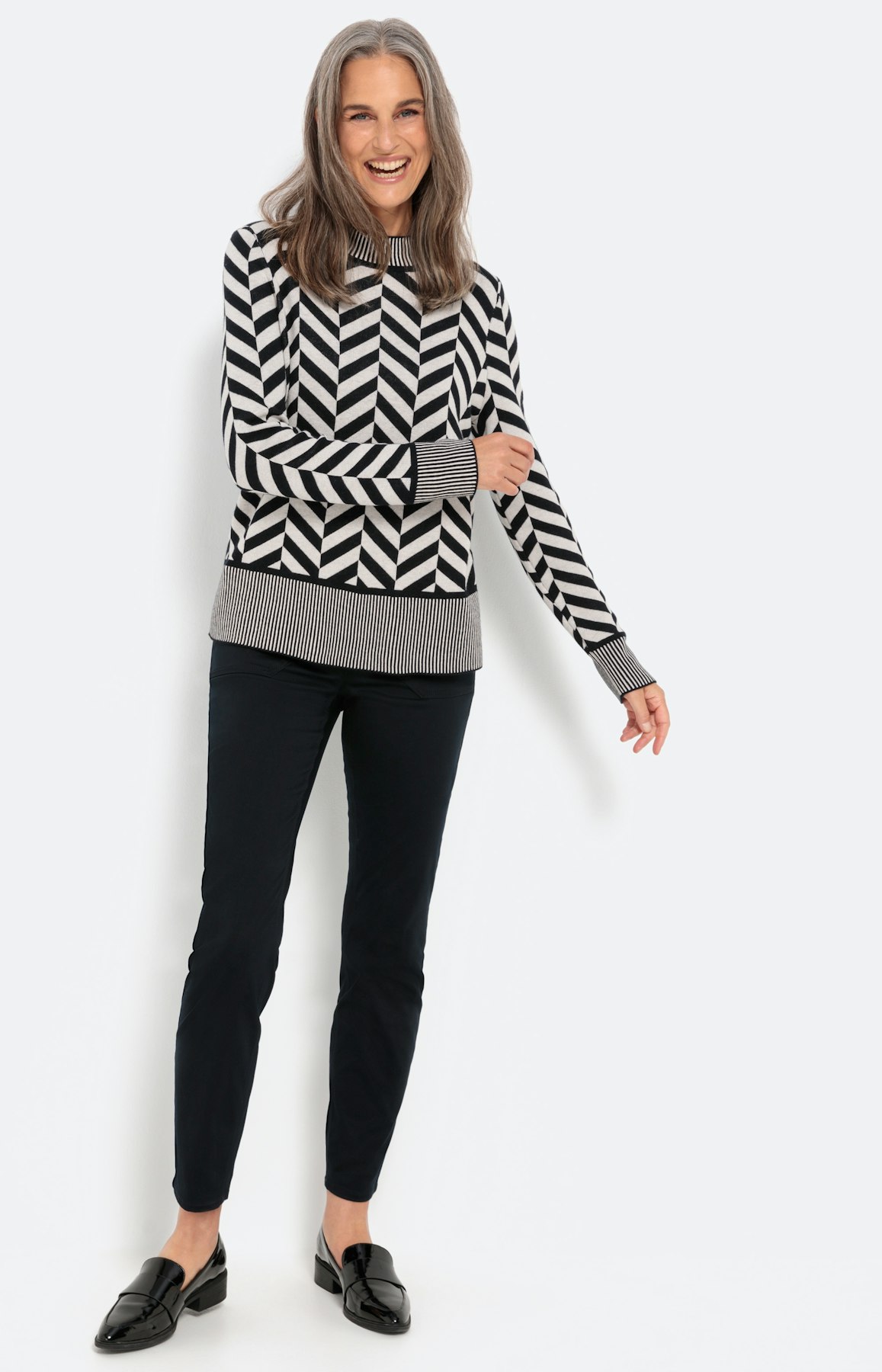 Trui met jacquarddetails