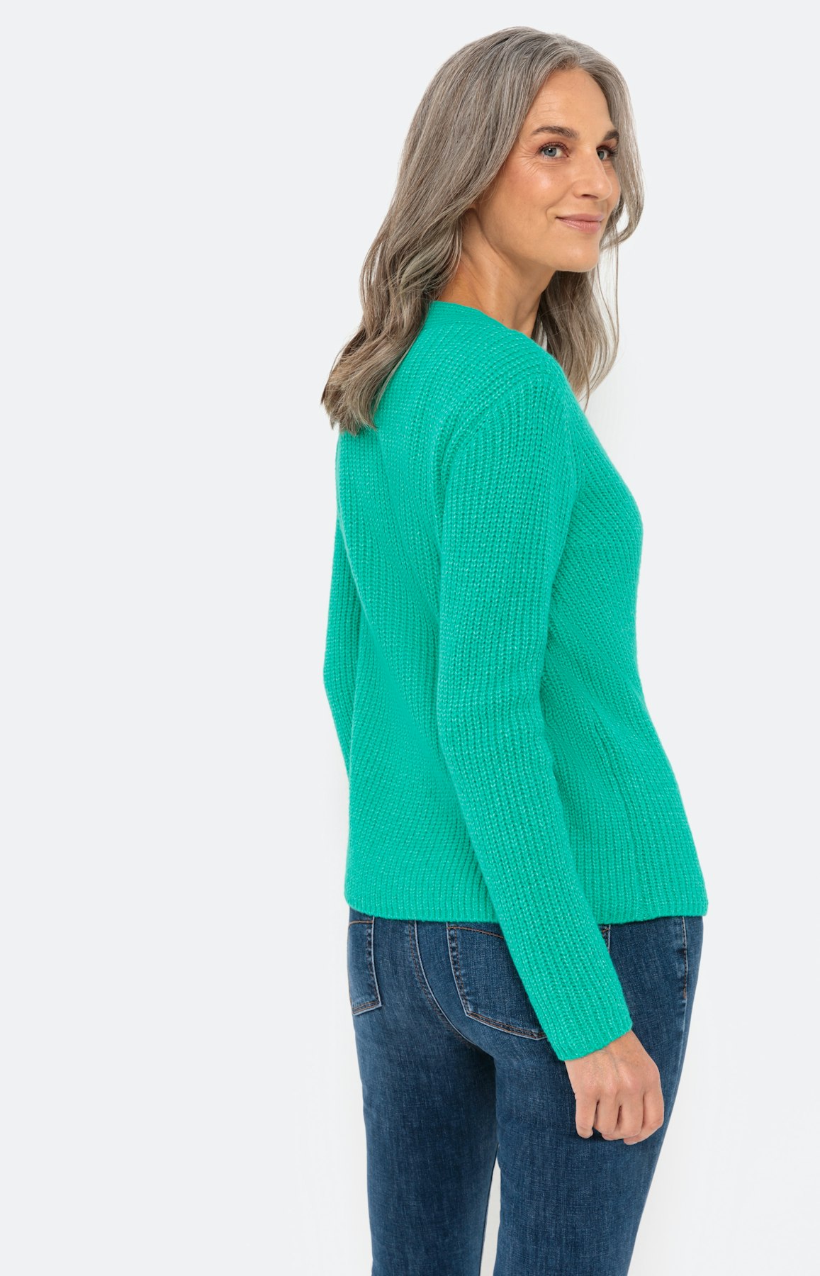 Langarm Cardigan mit Knopfleiste