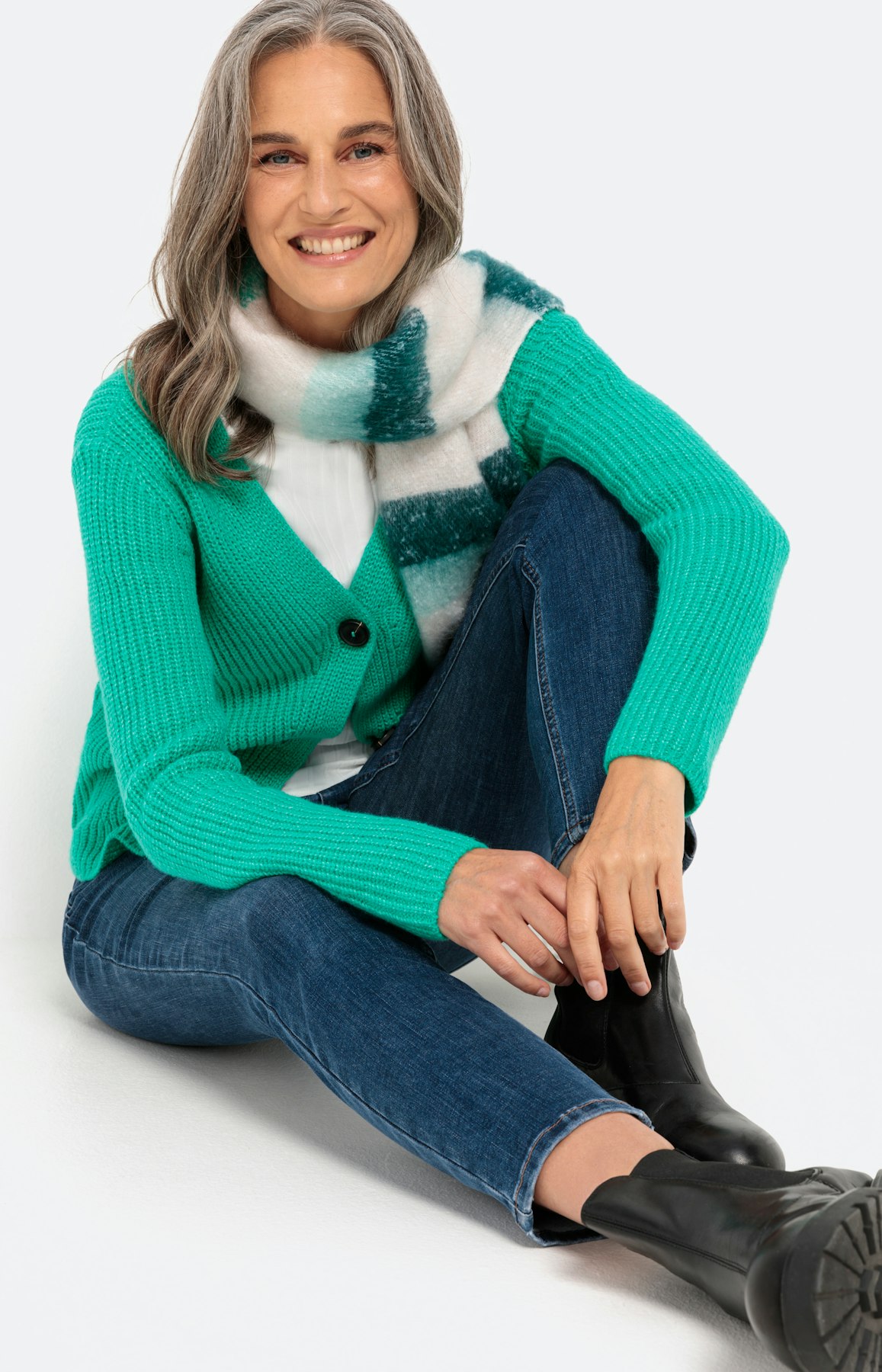 Langarm Cardigan mit Knopfleiste