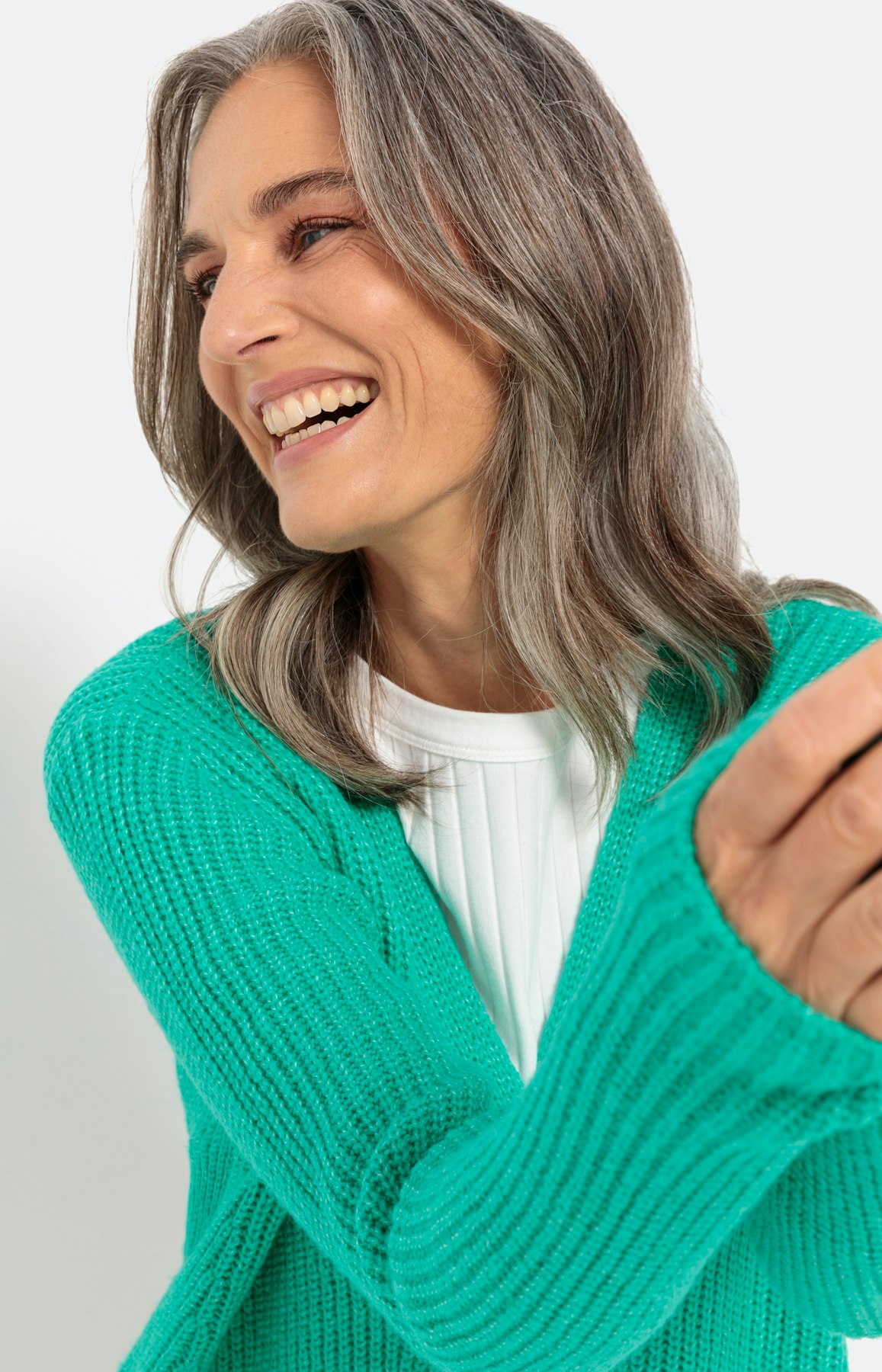 Langarm Cardigan mit Knopfleiste