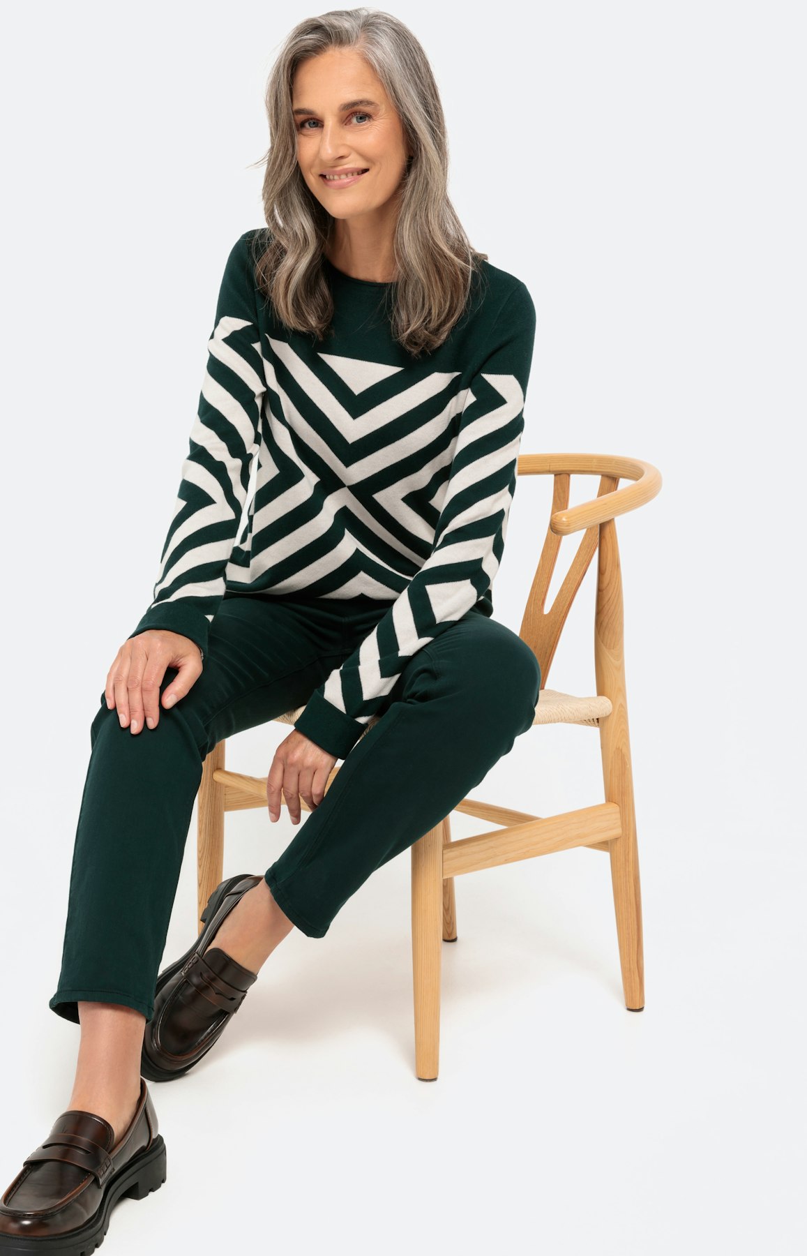 Trui in jacquarddessin