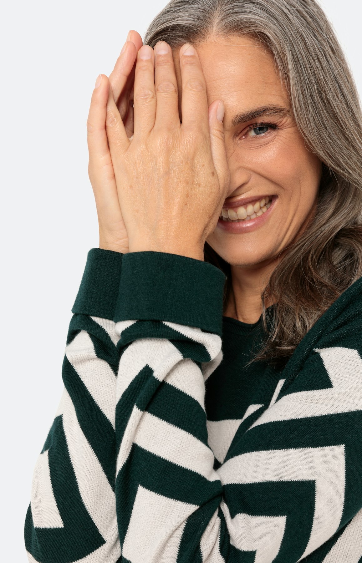 Trui in jacquarddessin