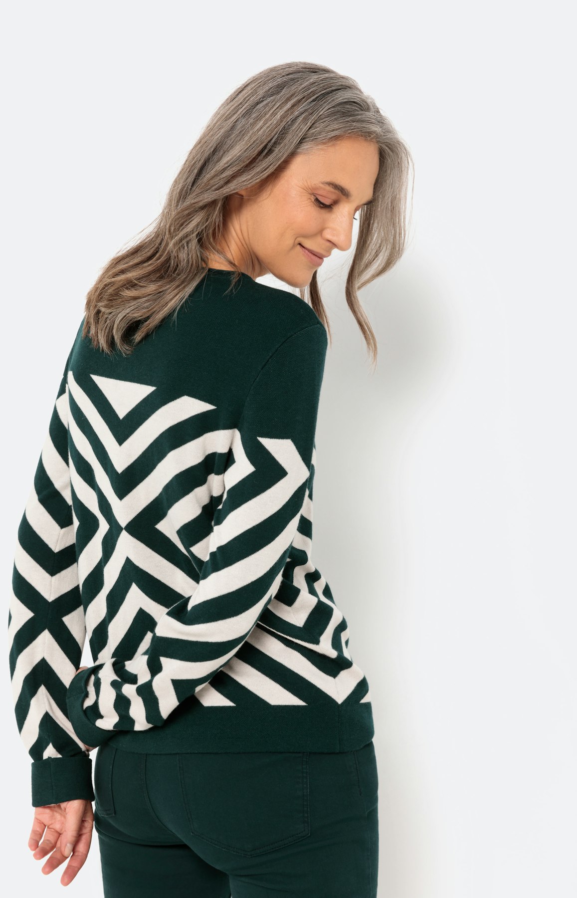 Trui in jacquarddessin