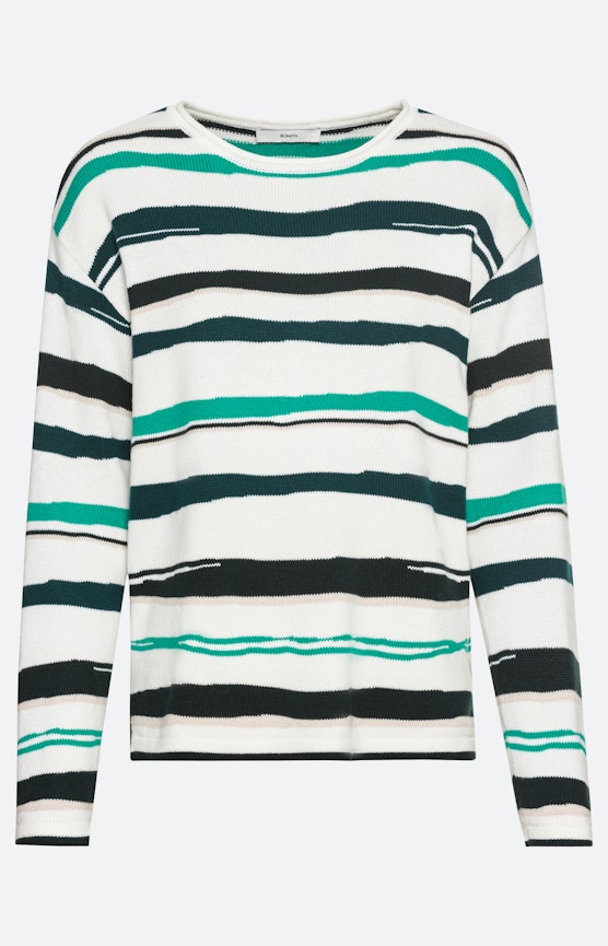 Gestreifter Langarm Pullover