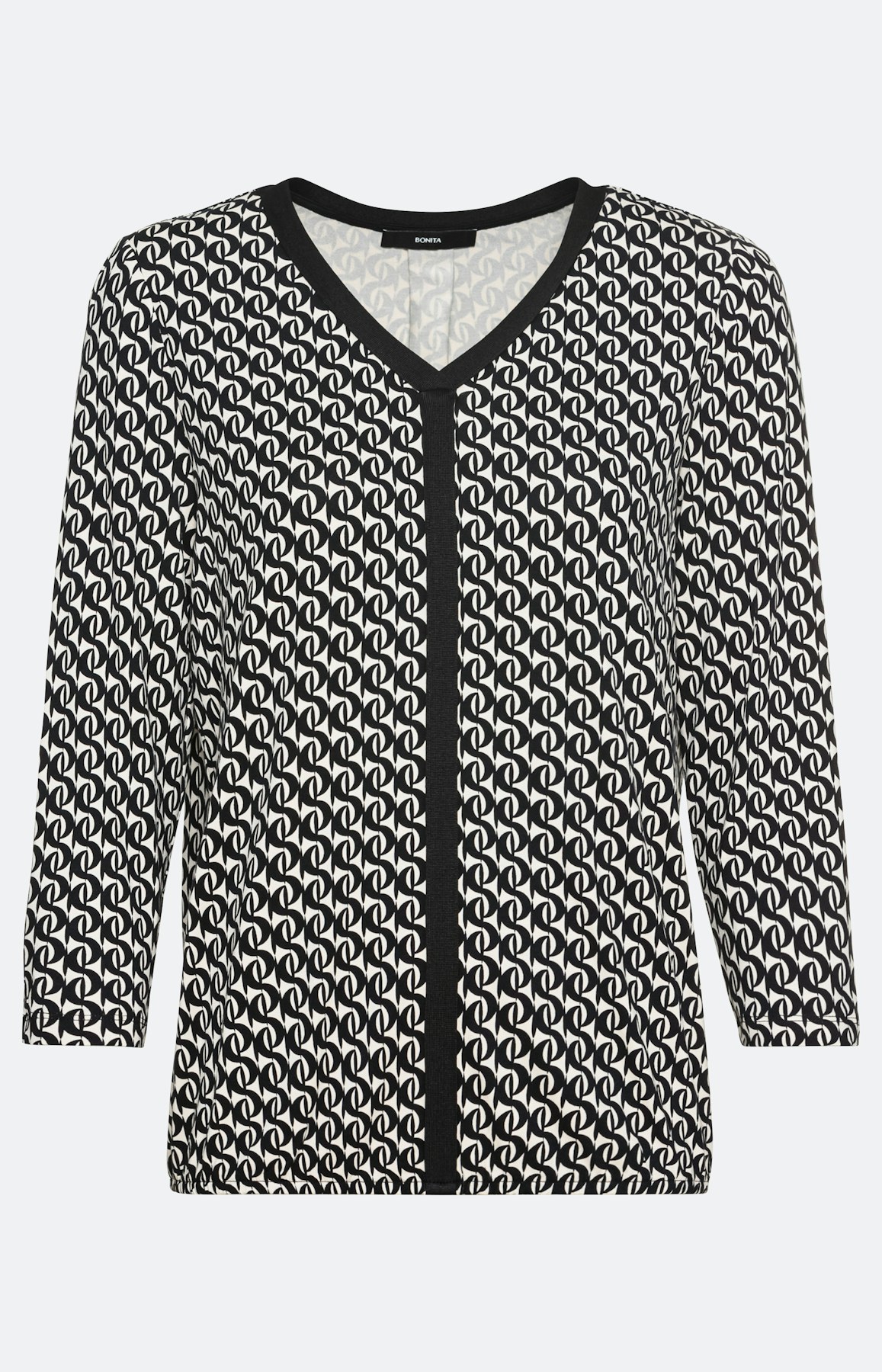 Shirt met 3/4-mouwen en stretchzoom