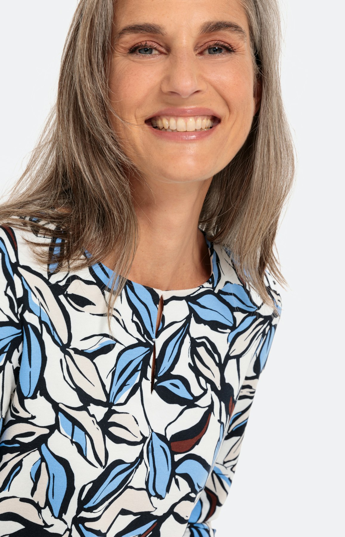 Shirt met lange mouw van stretch-jersey