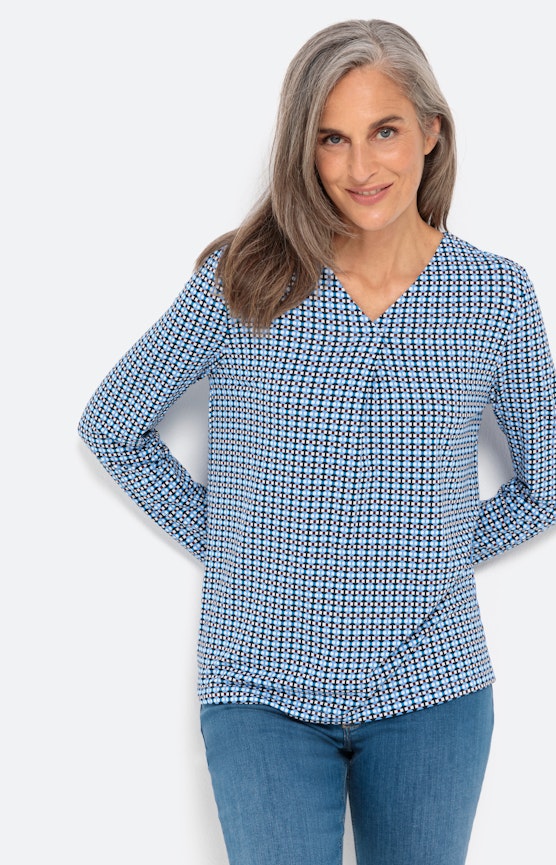 Shirt met lange mouwen en minimal-print