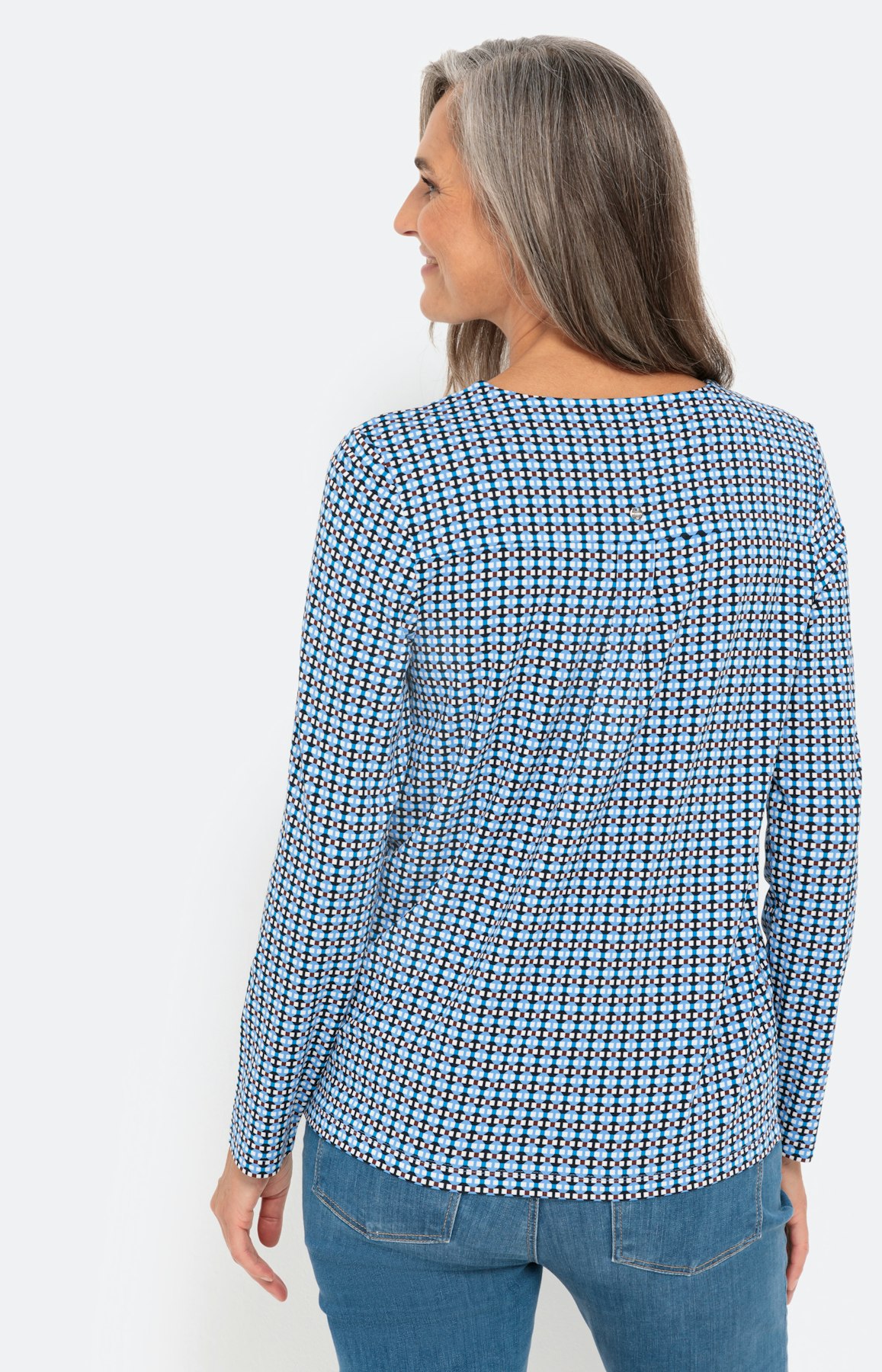 Shirt met lange mouwen en minimal-print