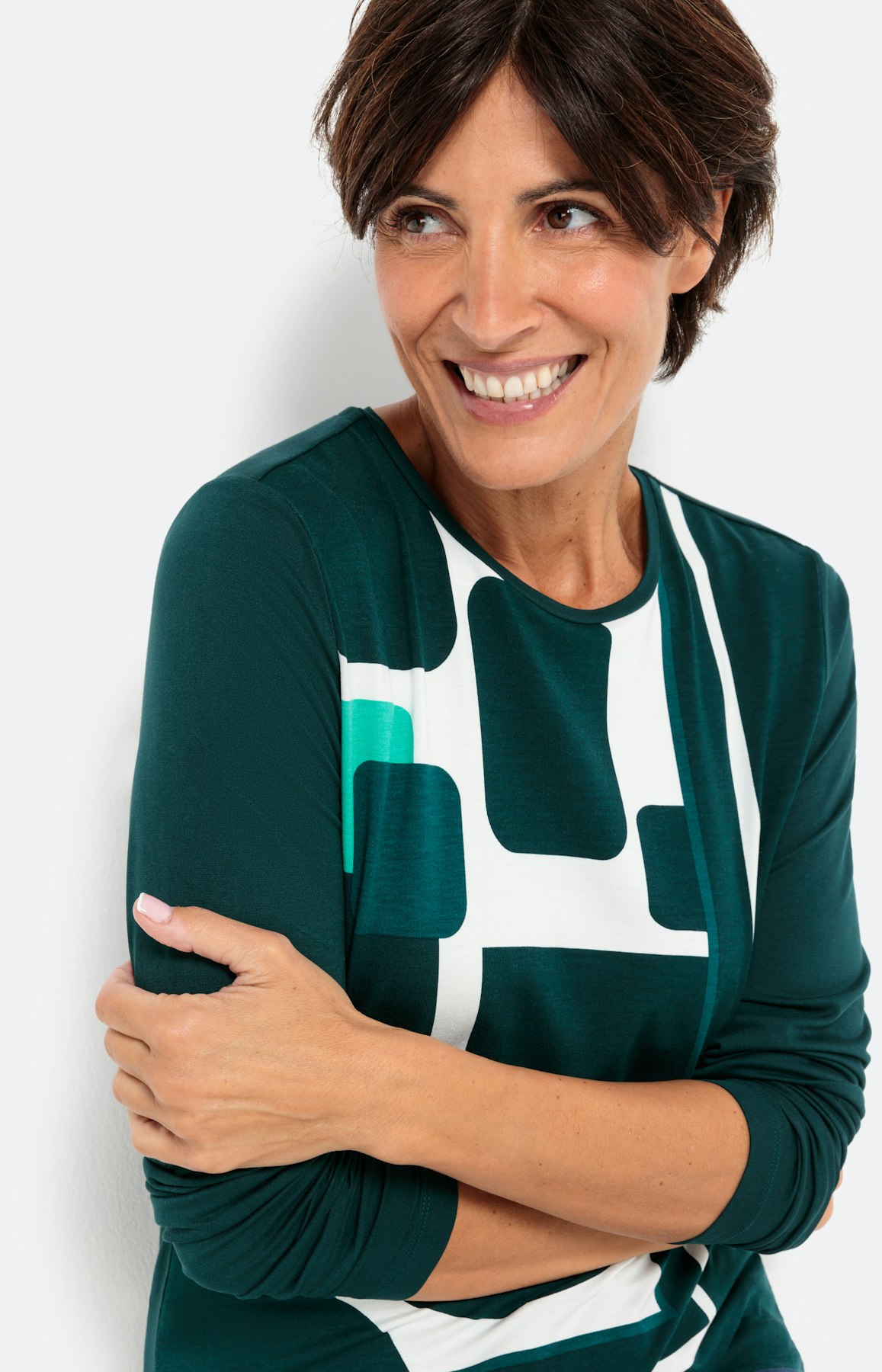 Shirt met lange mouwen en frontprint